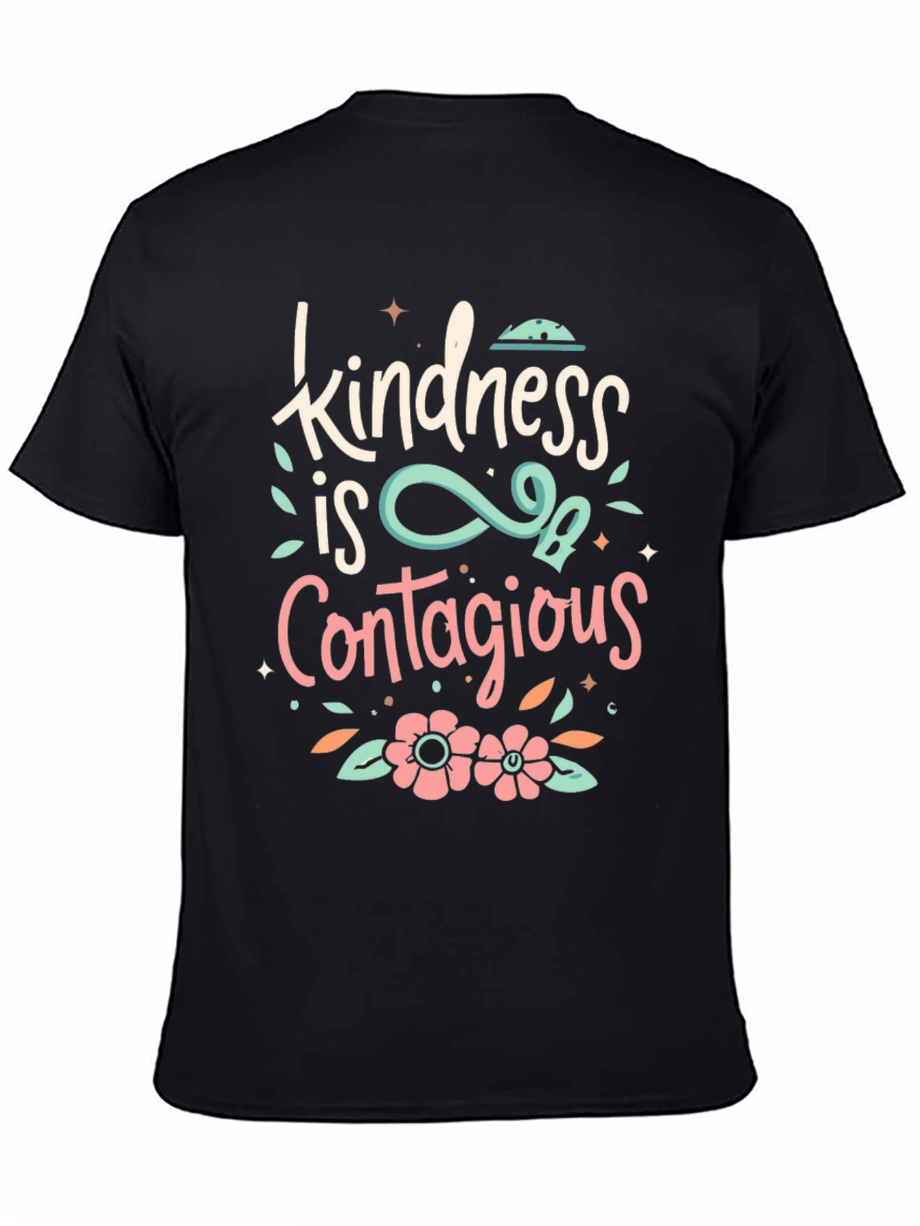 Black Kindness is Contagious Graphic Tee view 4