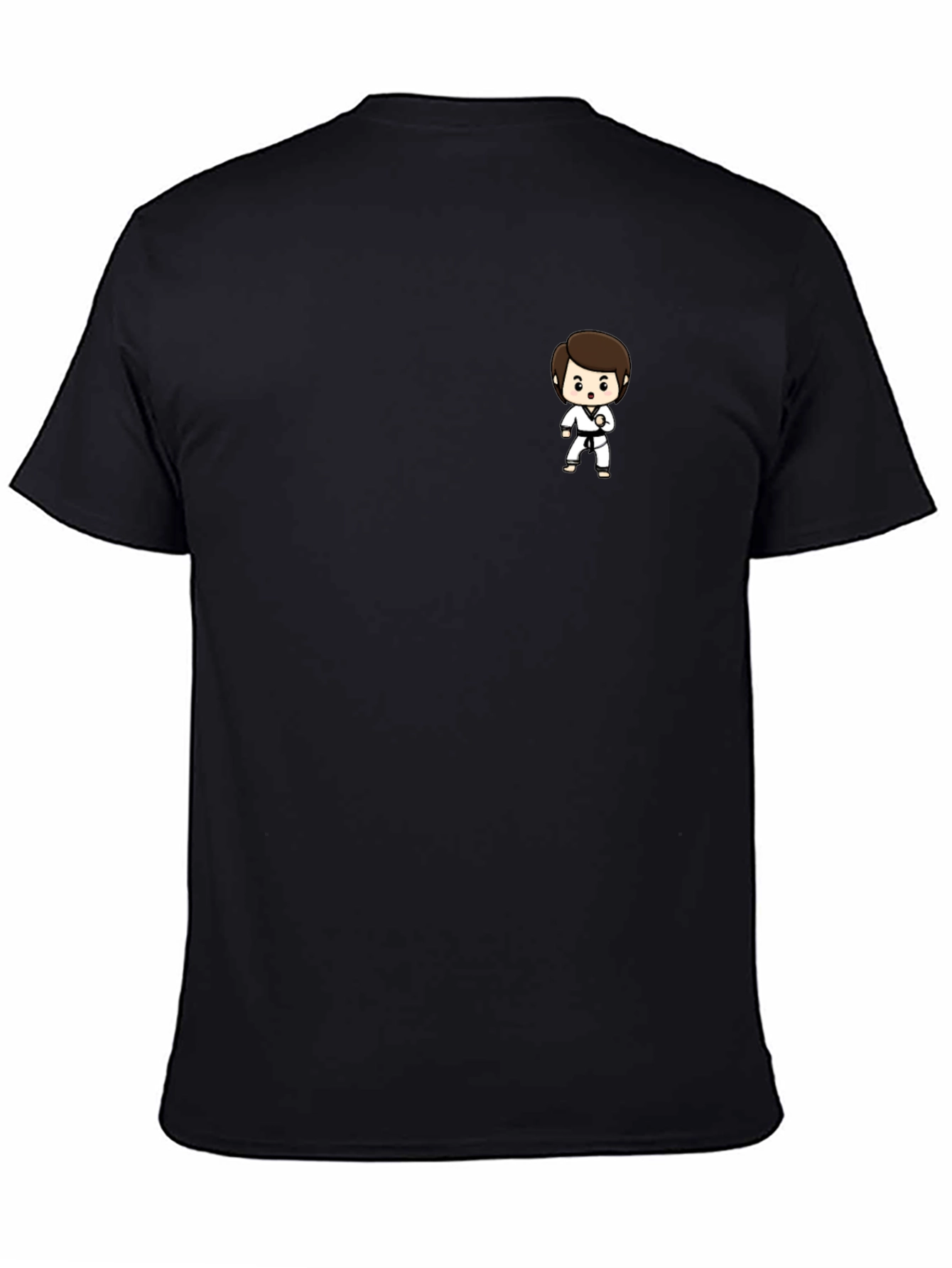 Black T-Shirt with Karate Kid Graphic - 4