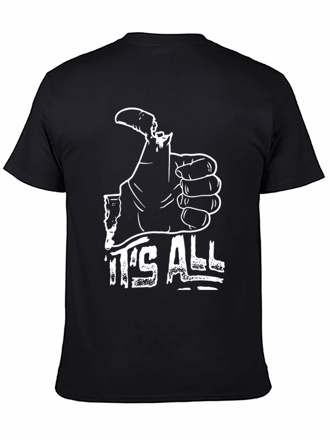 Black It's All Good Graphic T-Shirt view 4