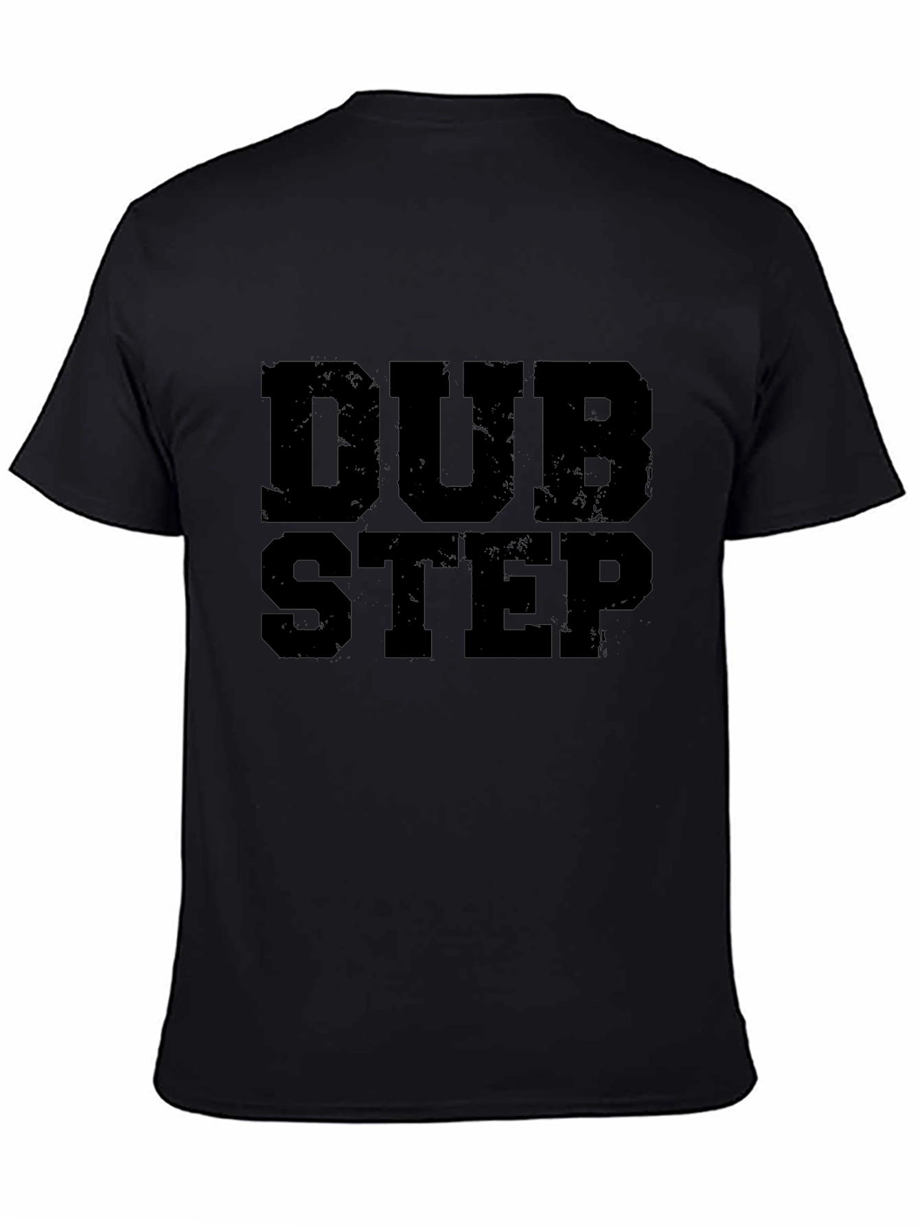 Black Dubstep Graphic Print T-Shirt - Black view 4