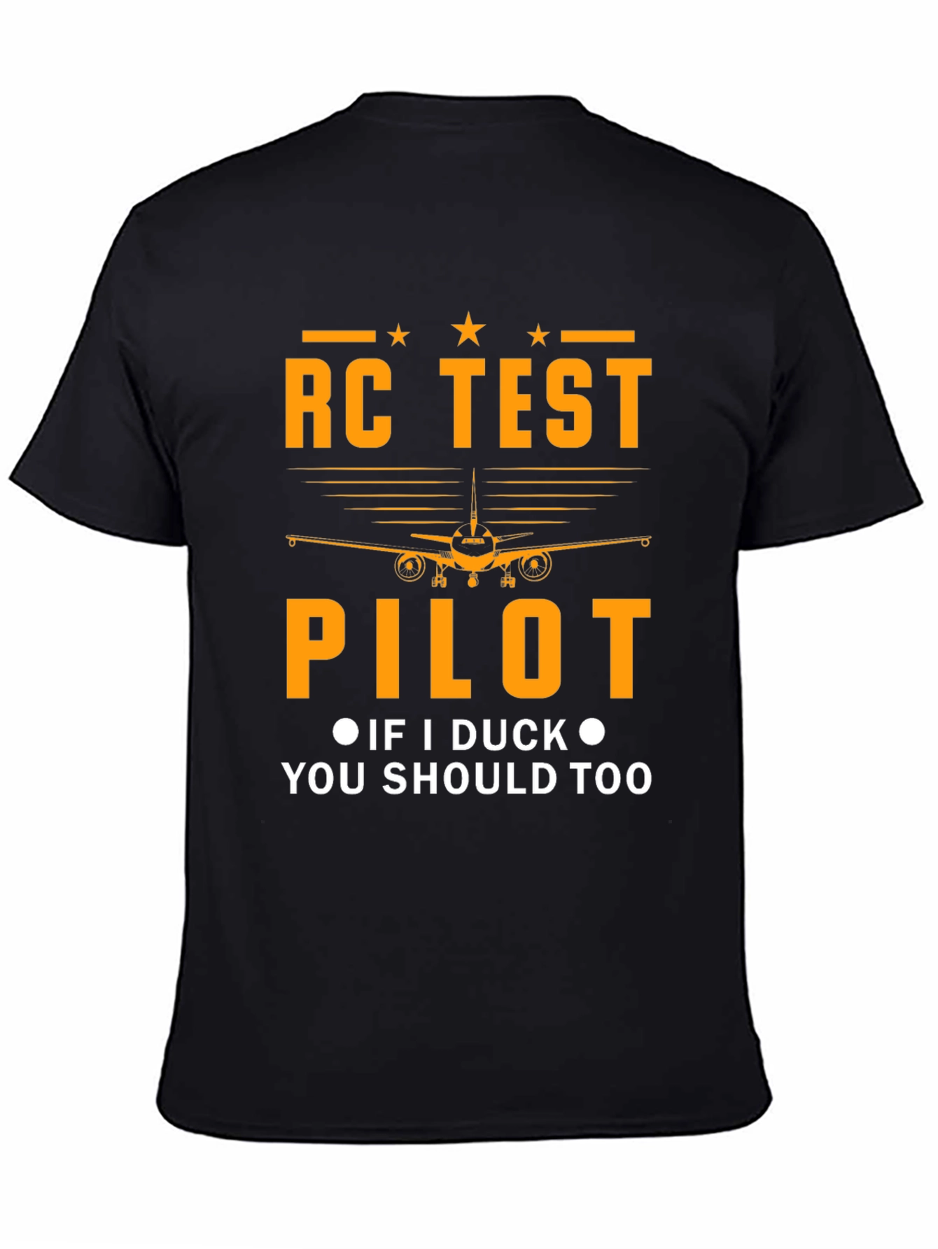 Black RC Test Pilot Graphic T-Shirt view 4