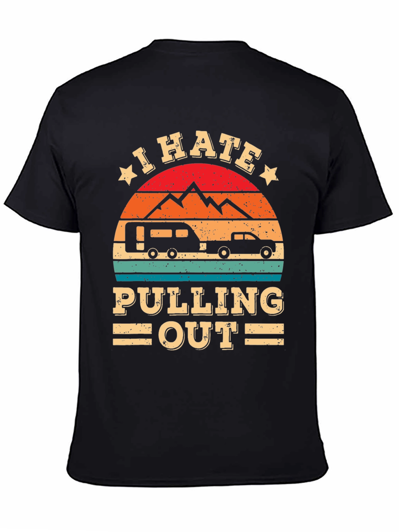 Black I Hate Pulling Out Camping T-Shirt view 4