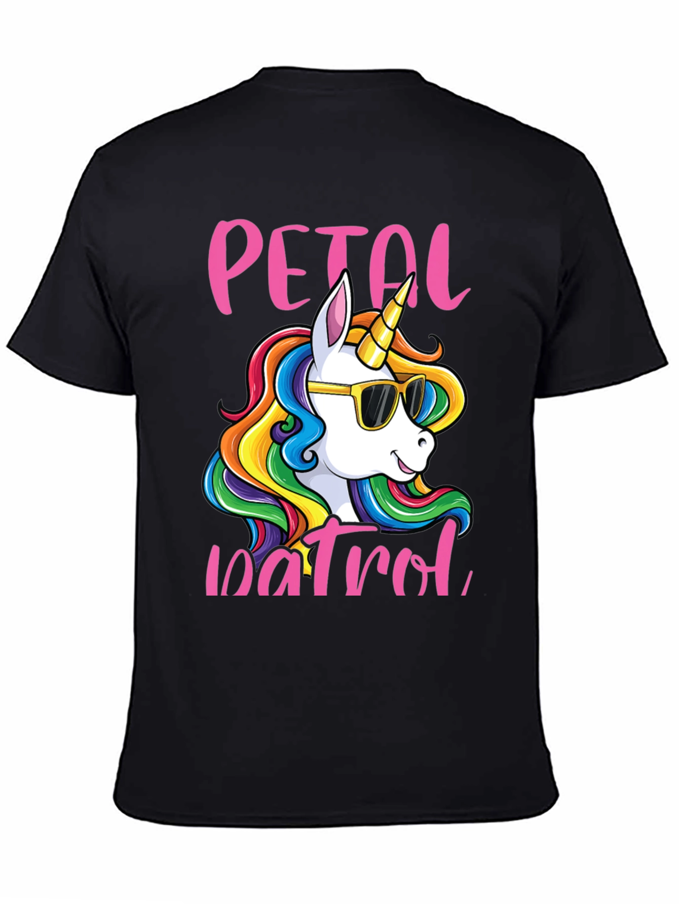 Black Petal Patrol Unicorn Graphic Tee view 4