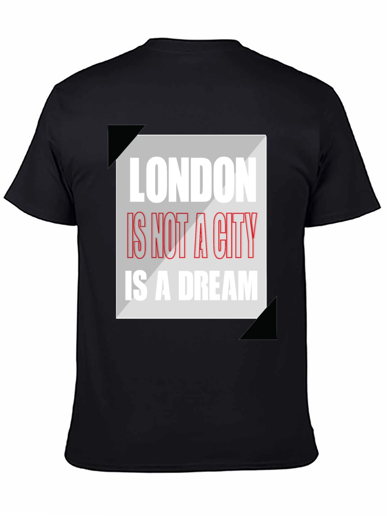 Black London Dream Graphic Tee - Men's Black T-Shirt view 4
