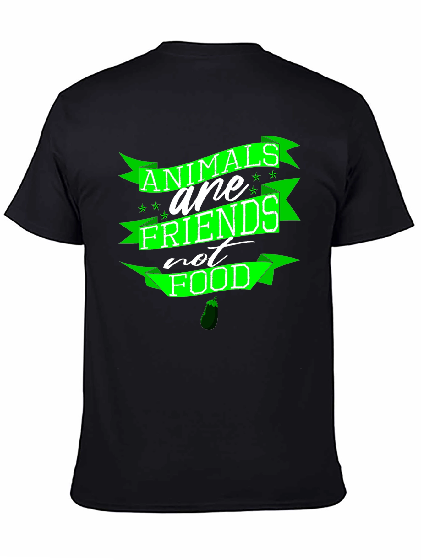 Black Animals are Friends T-Shirt - Vegan Friendly view 4