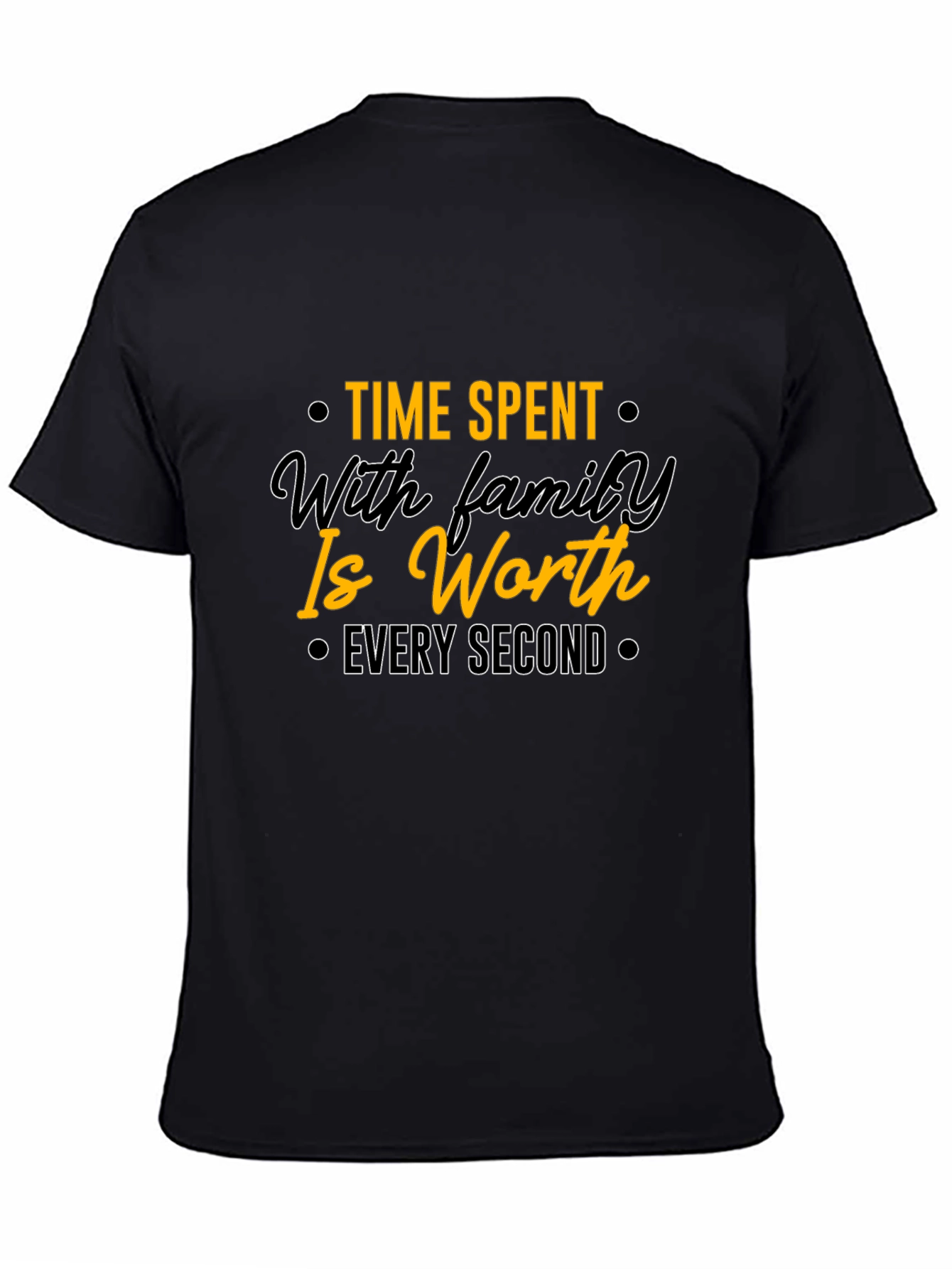 Black Family Time Value Black T-Shirt view 4