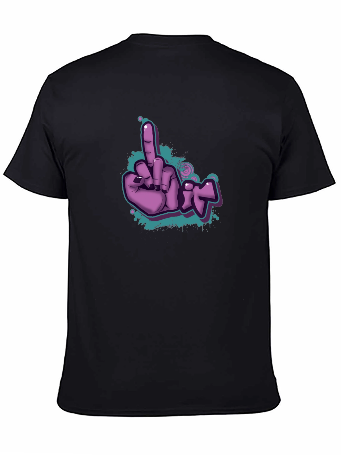 Black Flippin' Fun T-Shirt - Purple Graphic Tee view 4