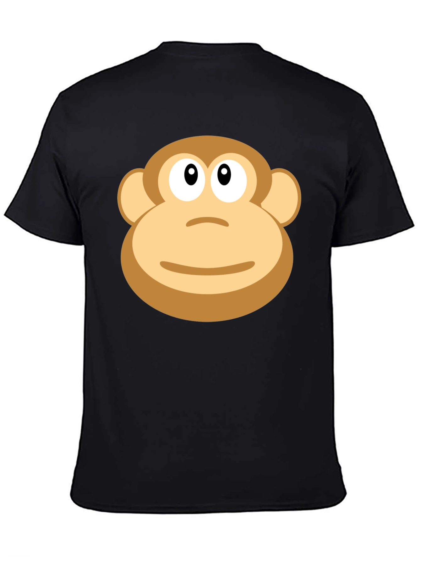 Black Monkey Face Graphic T-Shirt - Casual Black Tee view 4