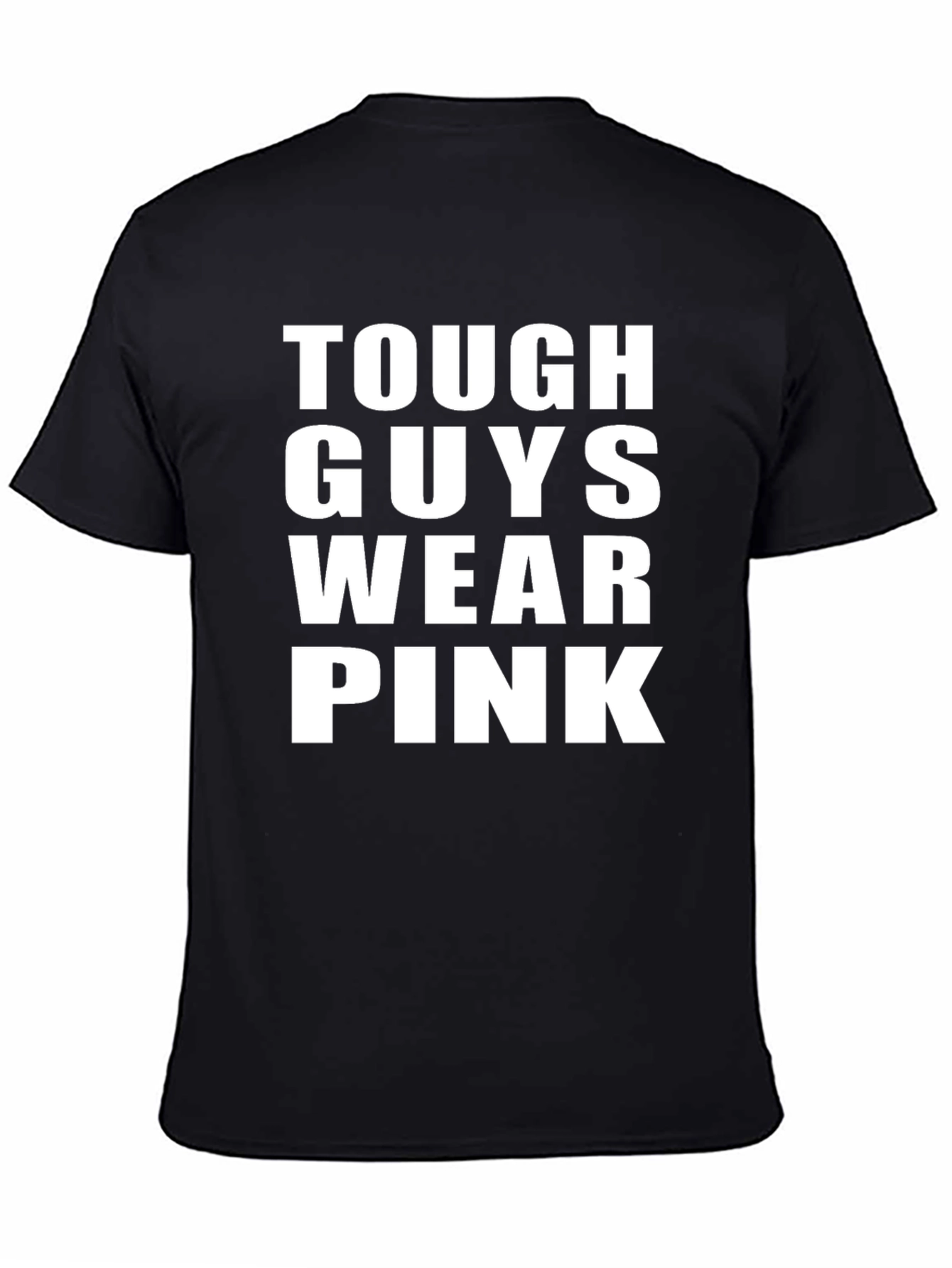 Black Tough Guys Wear Pink Graphic T-Shirt view 4