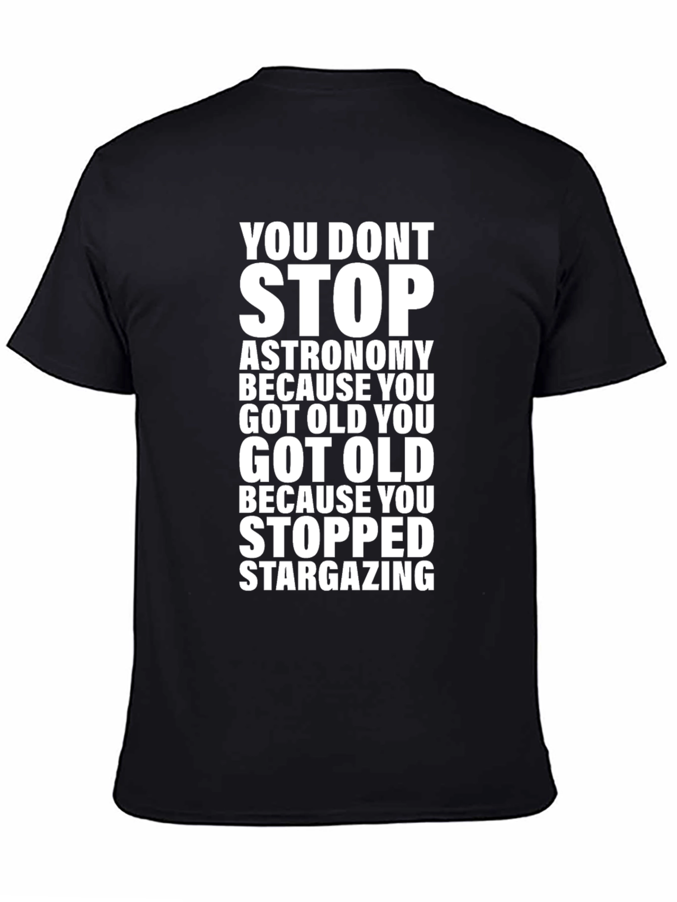 Black Astronomy Stargazing Graphic T-Shirt view 4