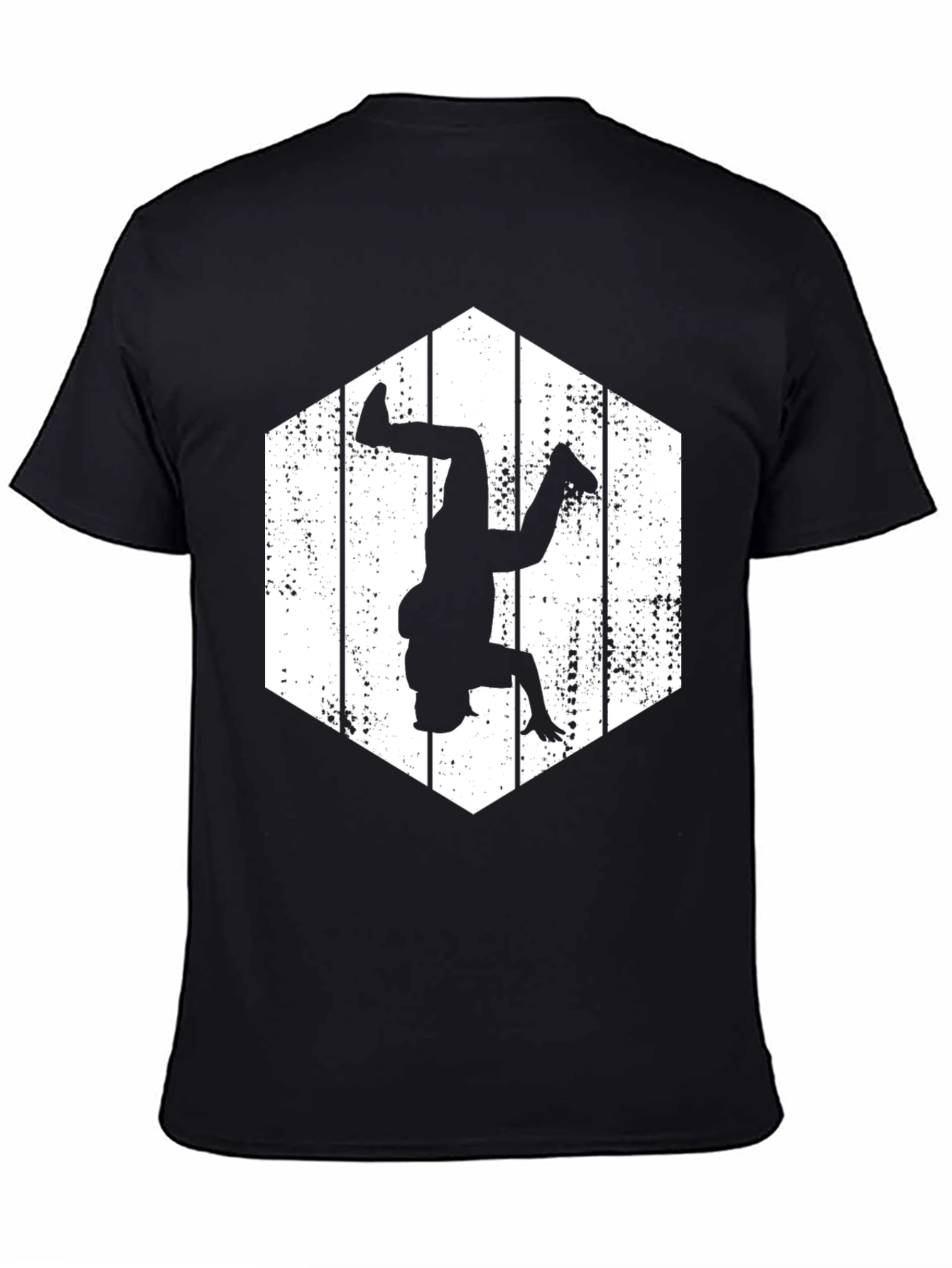 Black Black Hexagon Breakdancer Graphic Tee view 4