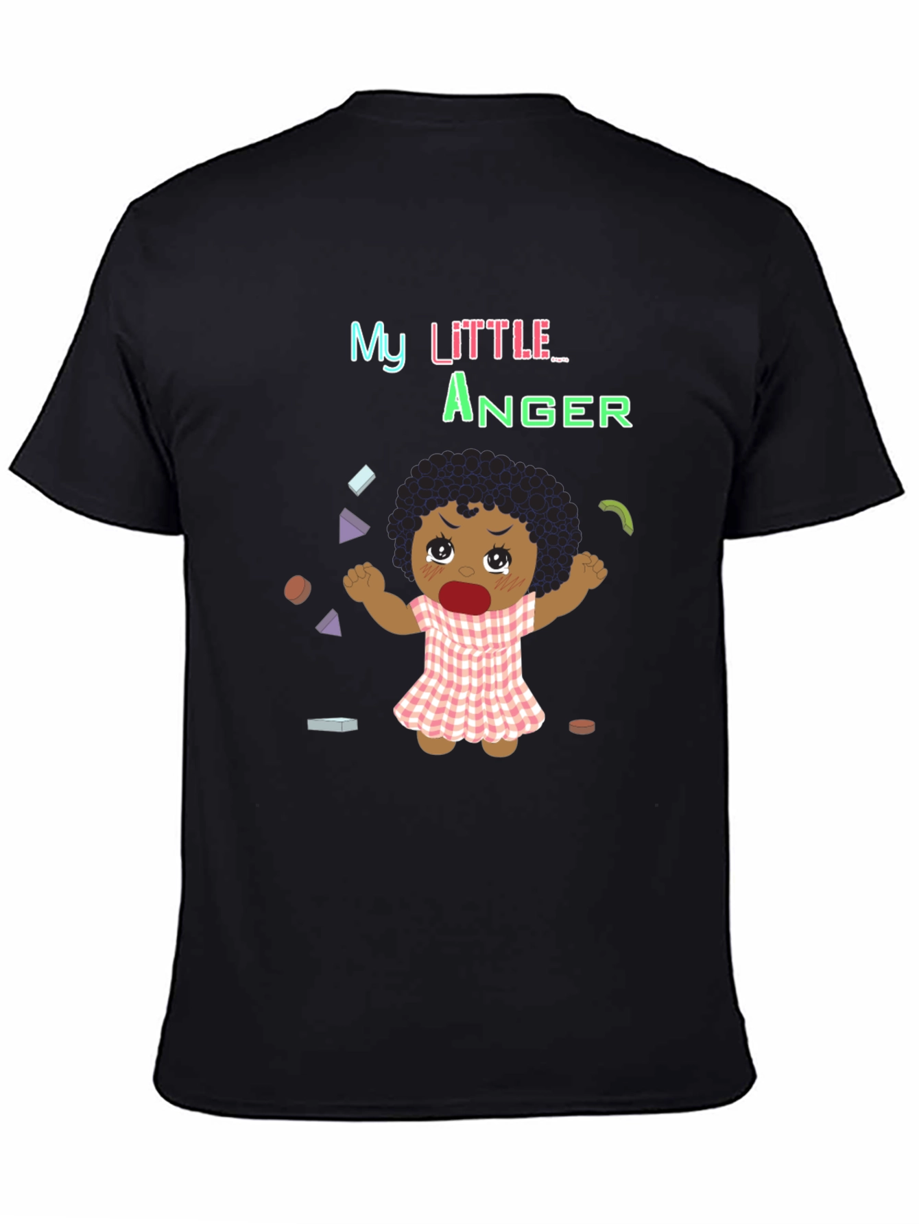 Black My Little Anger Black T-Shirt view 4