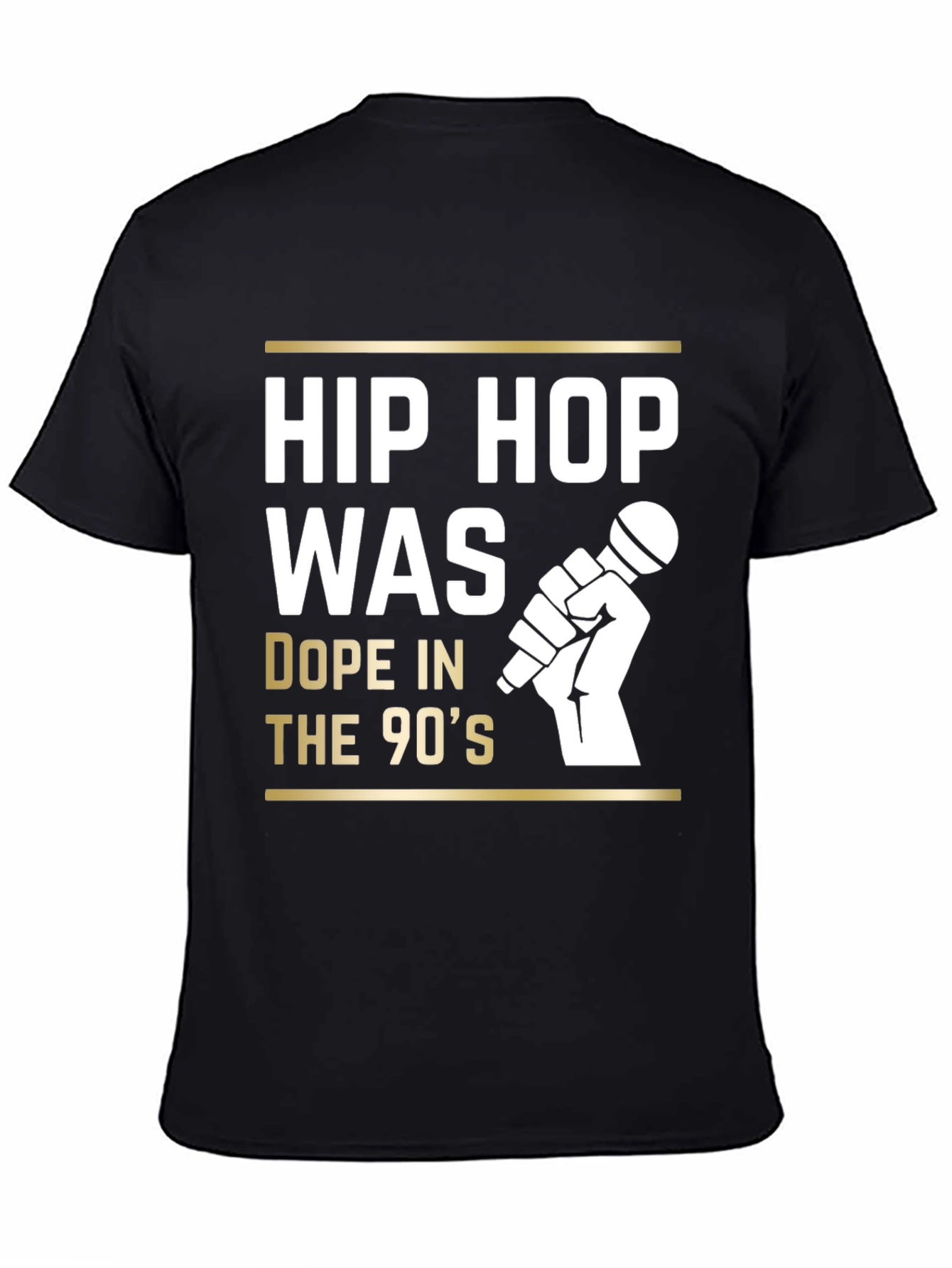 Black Hip Hop 90s Graphic Tee - Retro Style view 4