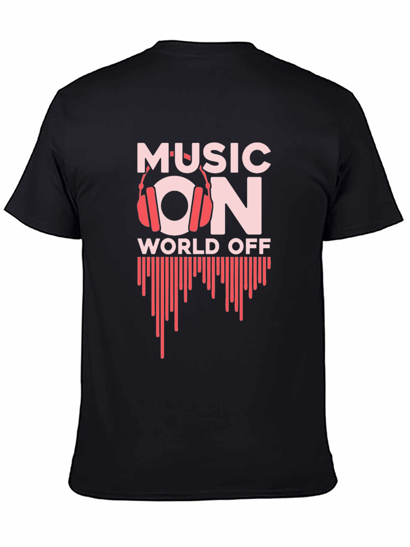 Black Music On World Off Graphic Tee view 4