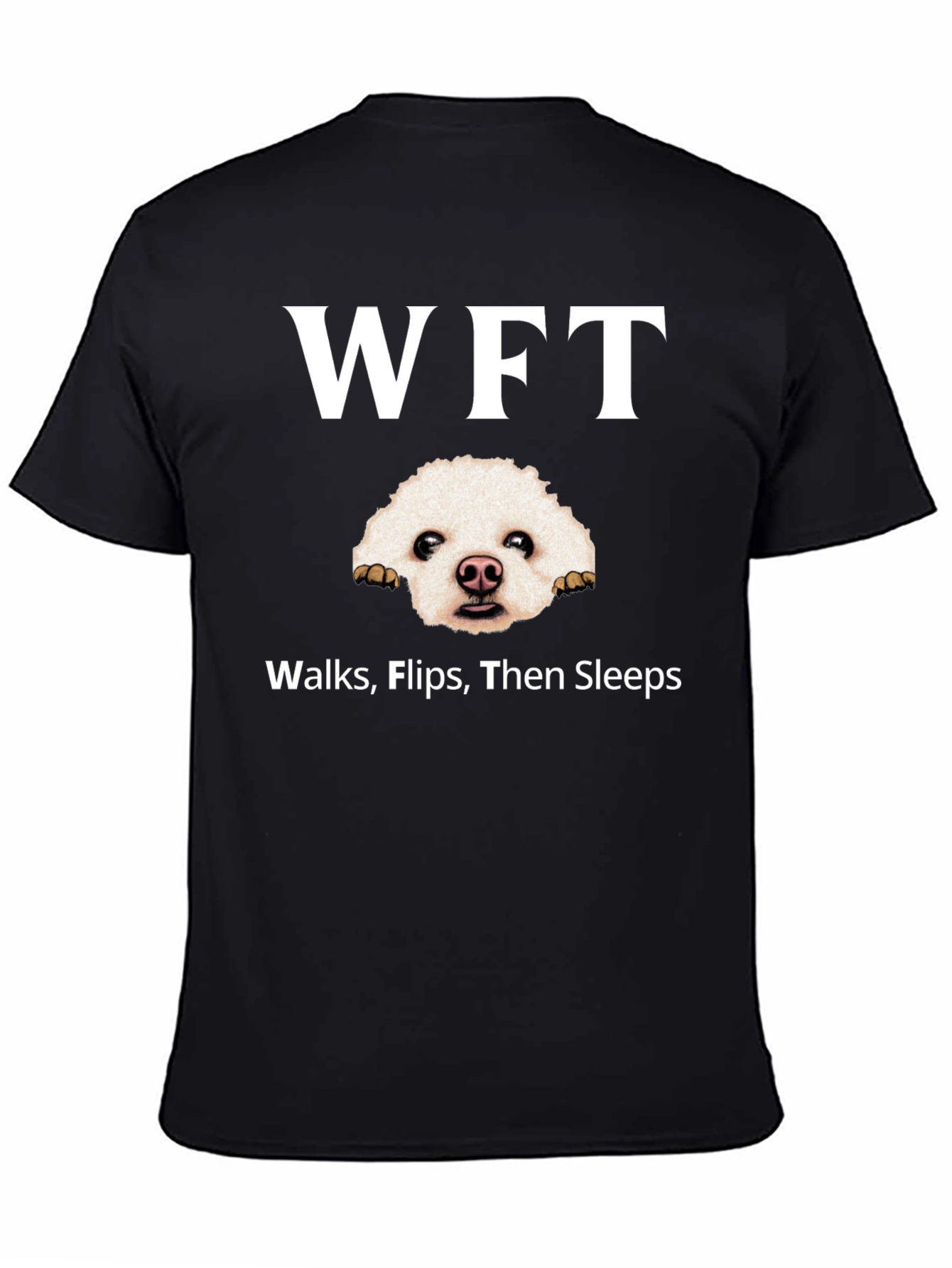Black WFT Dog Graphic Black T-Shirt view 4
