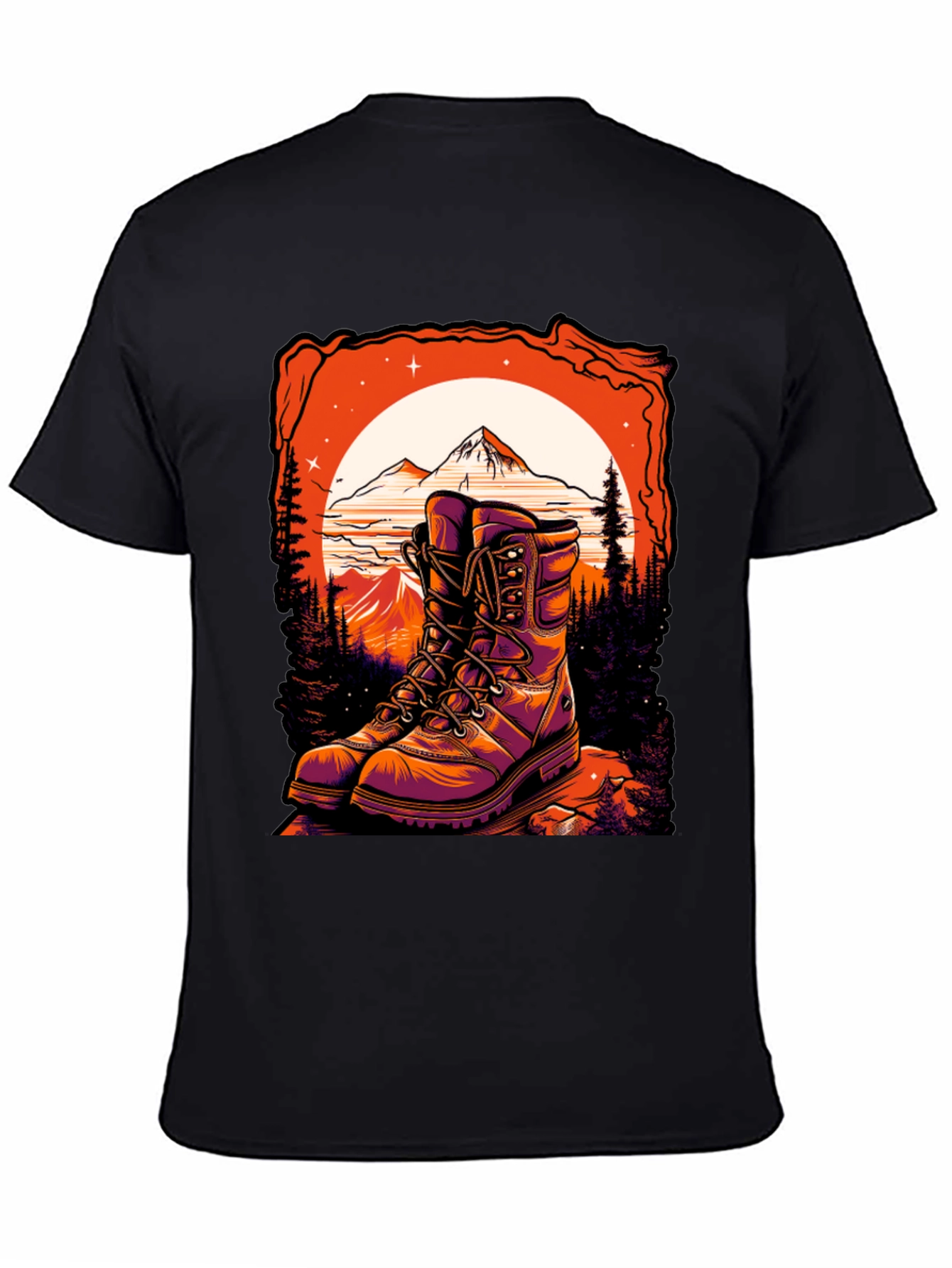 Black Hiking Boots Graphic Tee - Adventure Awaits! view 4