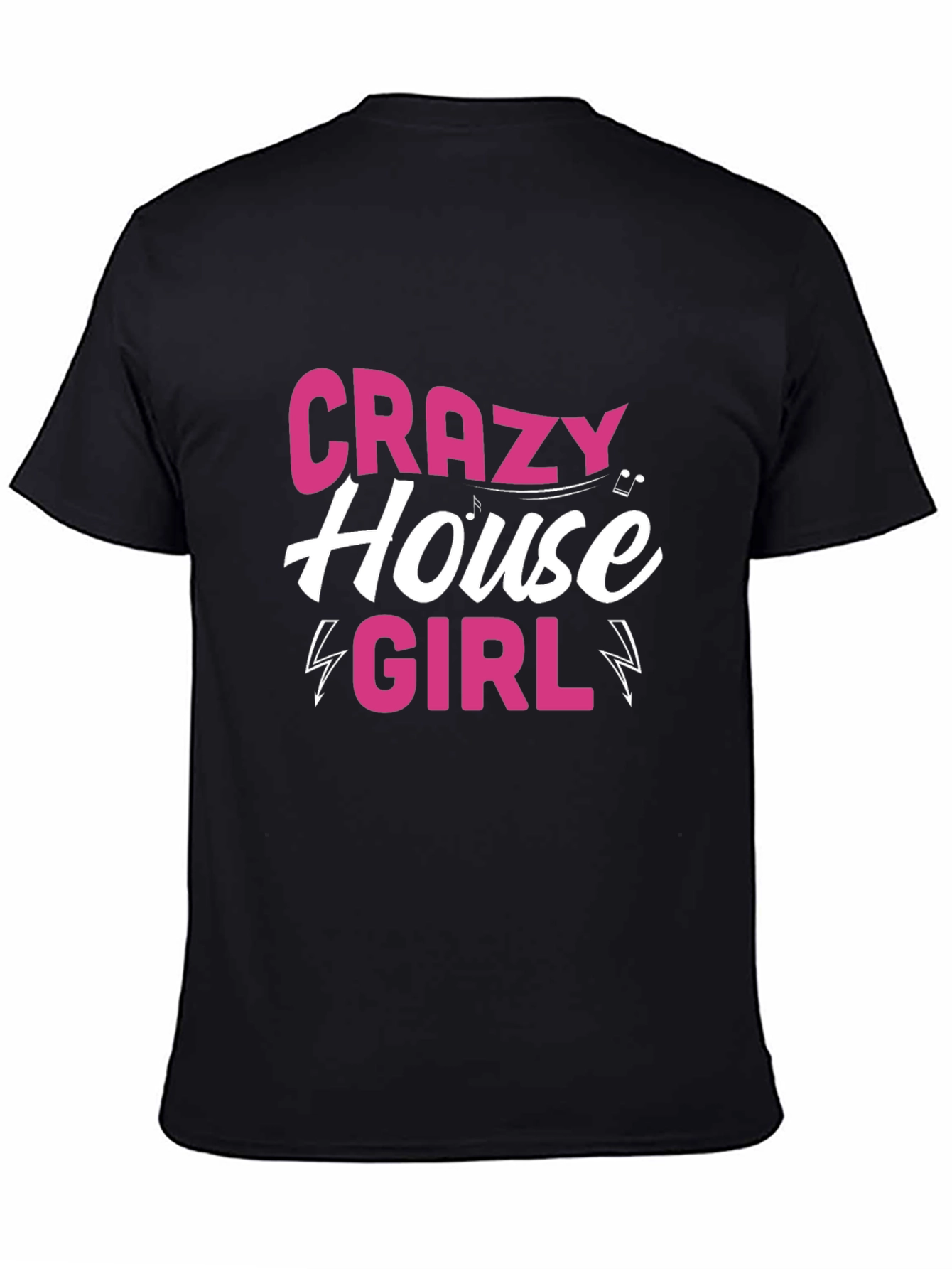 Black Crazy House Girl Black T-Shirt view 4