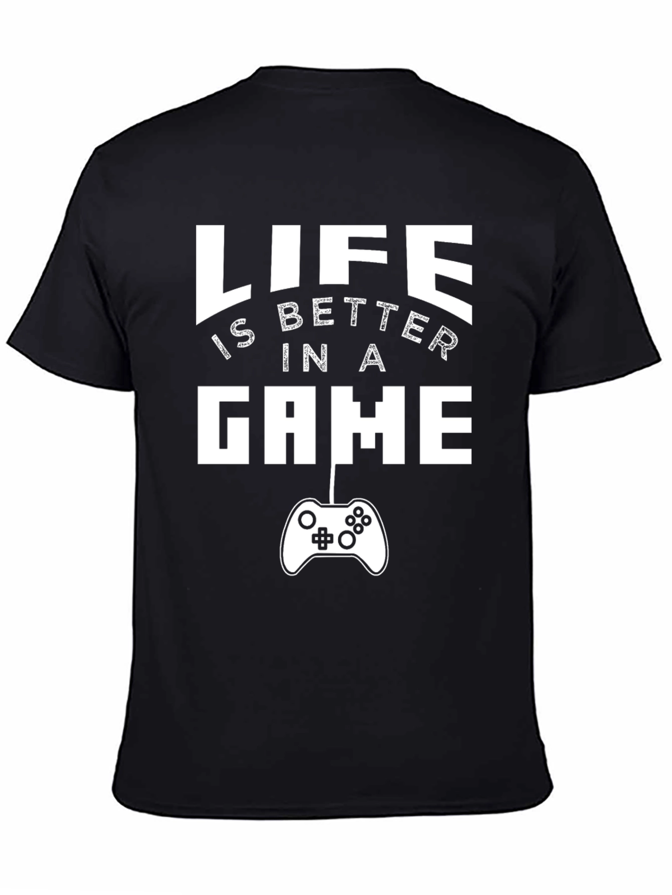 Black Life is Better in a Game Black Graphic Tee view 4