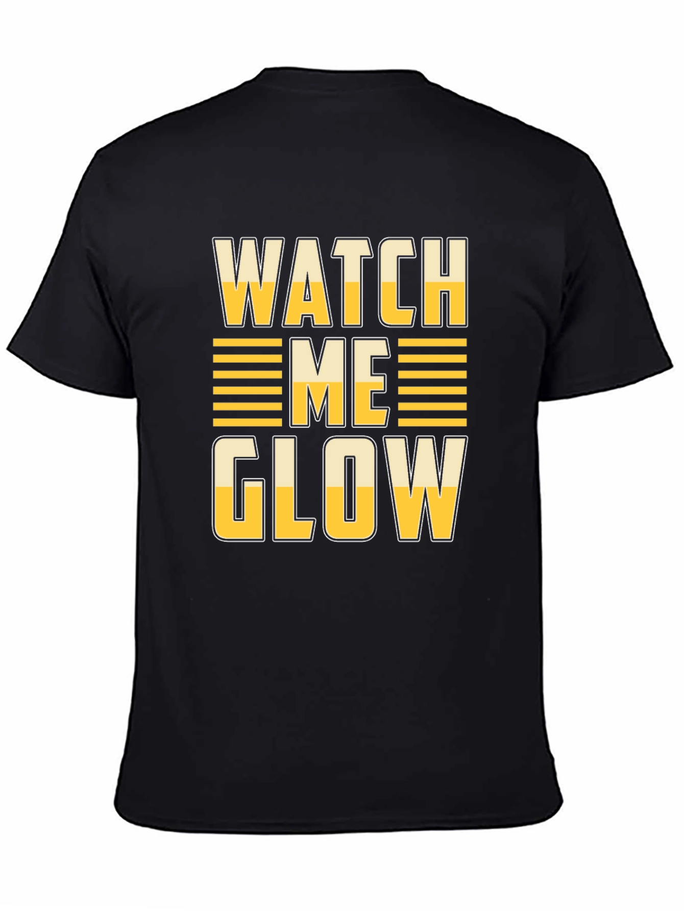 Black Watch Me Glow Graphic Tee - Stylish Unisex T-Shirt view 4