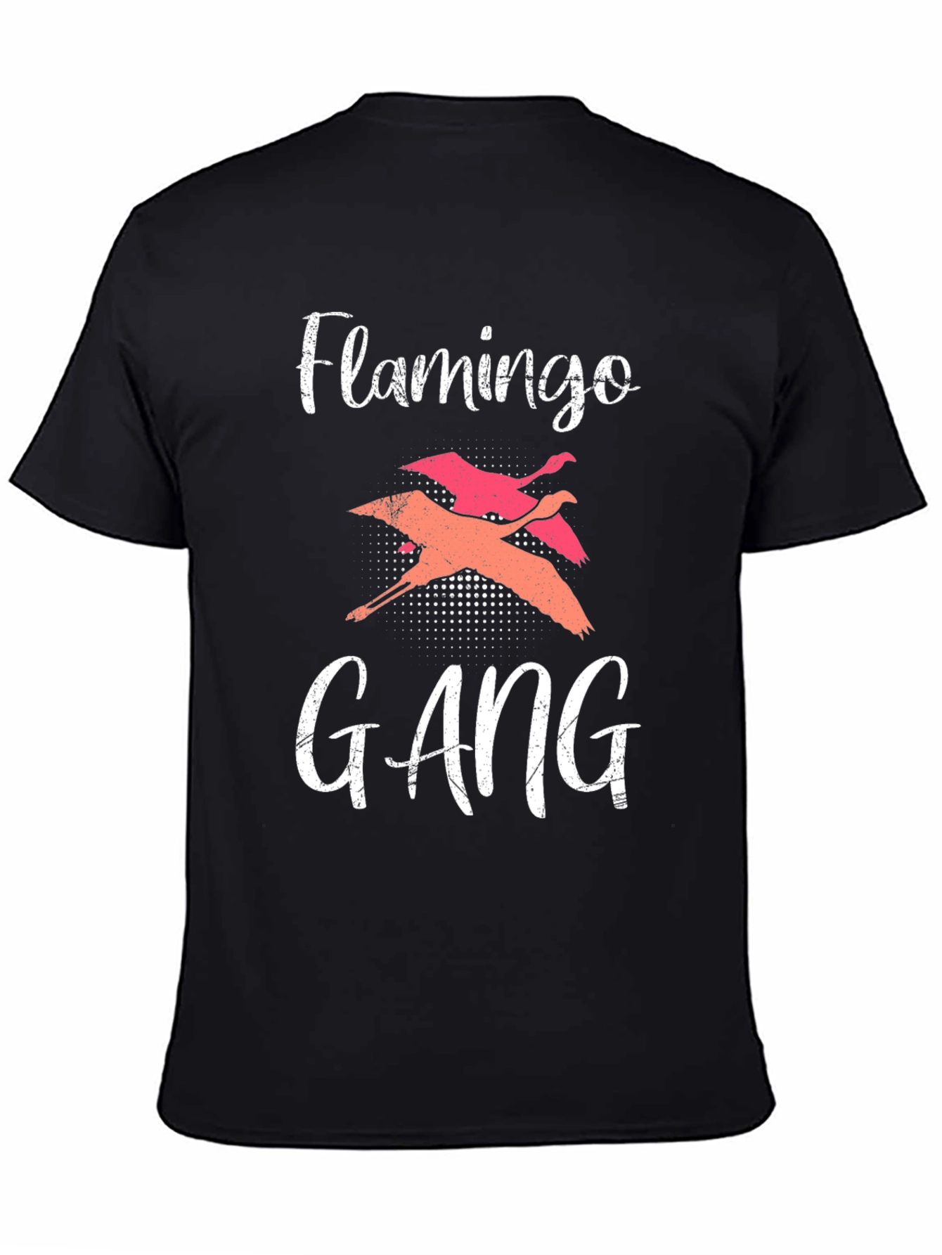 Black Flamingo Gang Black Graphic Tee view 4