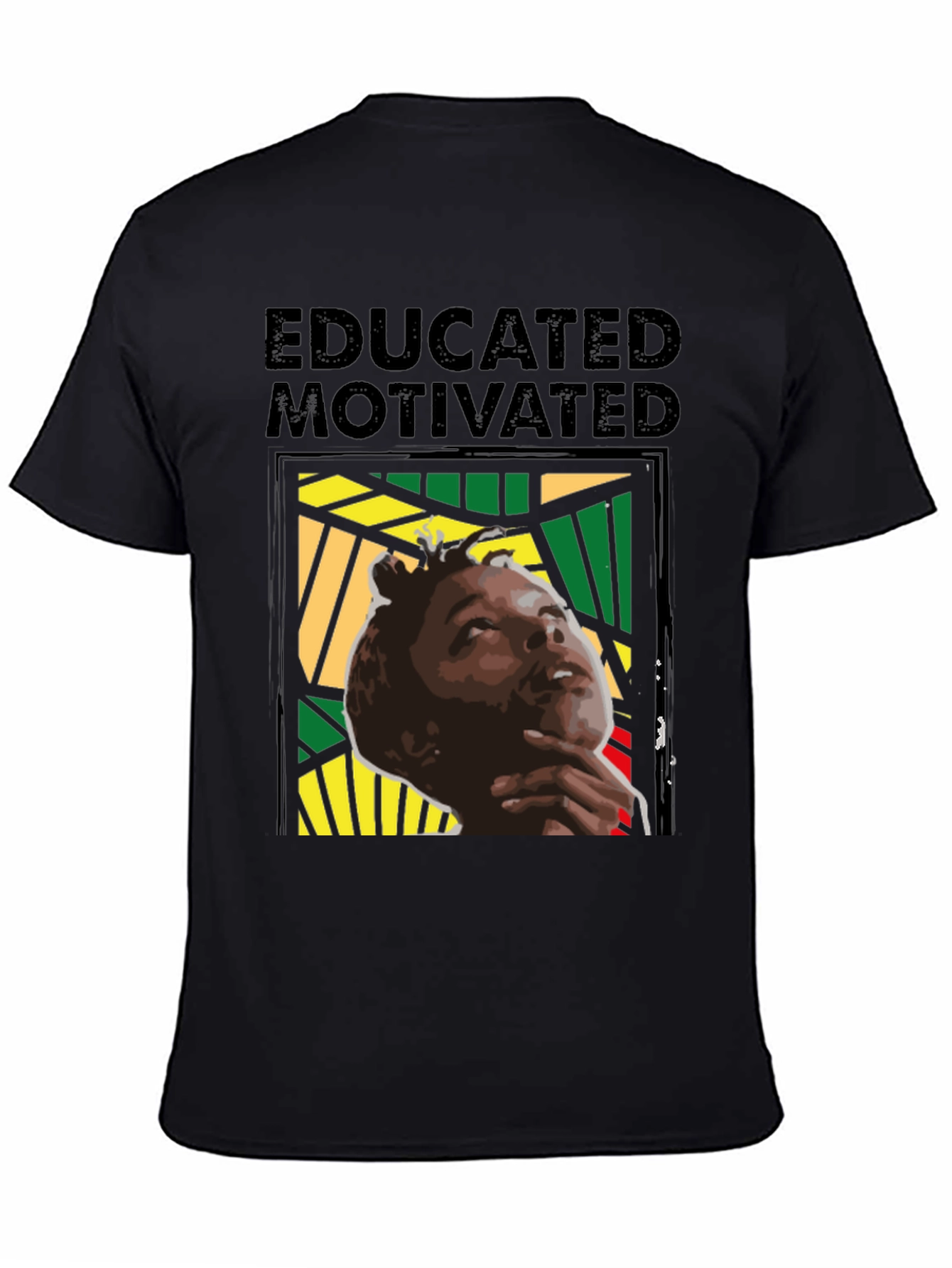Black Educated & Motivated Graphic Tee view 4