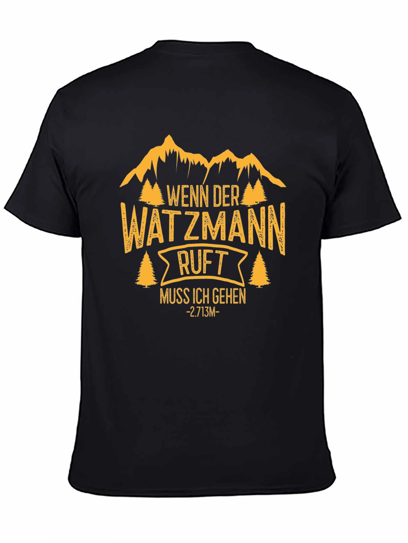 Black Watzmann Ruf T-Shirt - Mountain Adventure Tee view 4