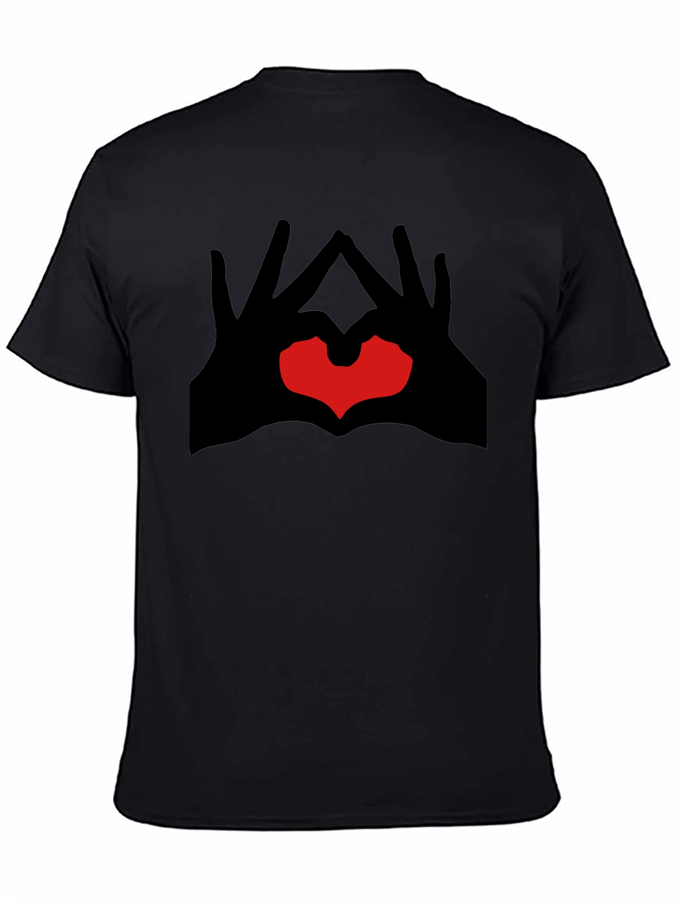 Black Heart Hands Graphic Tee - Modern Style view 4
