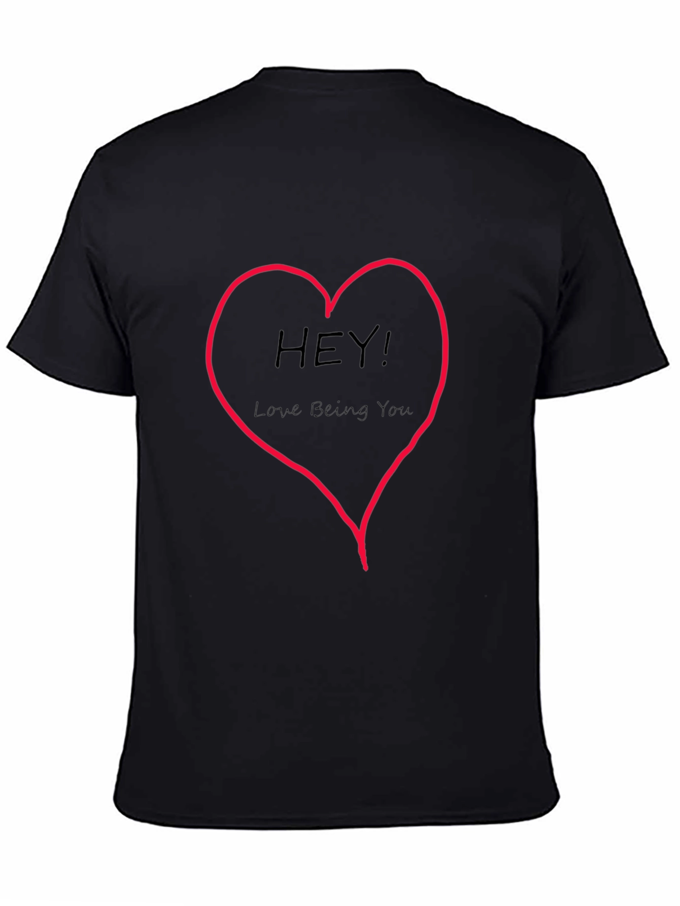 Black Hey! Love Being You Graphic Tee view 4