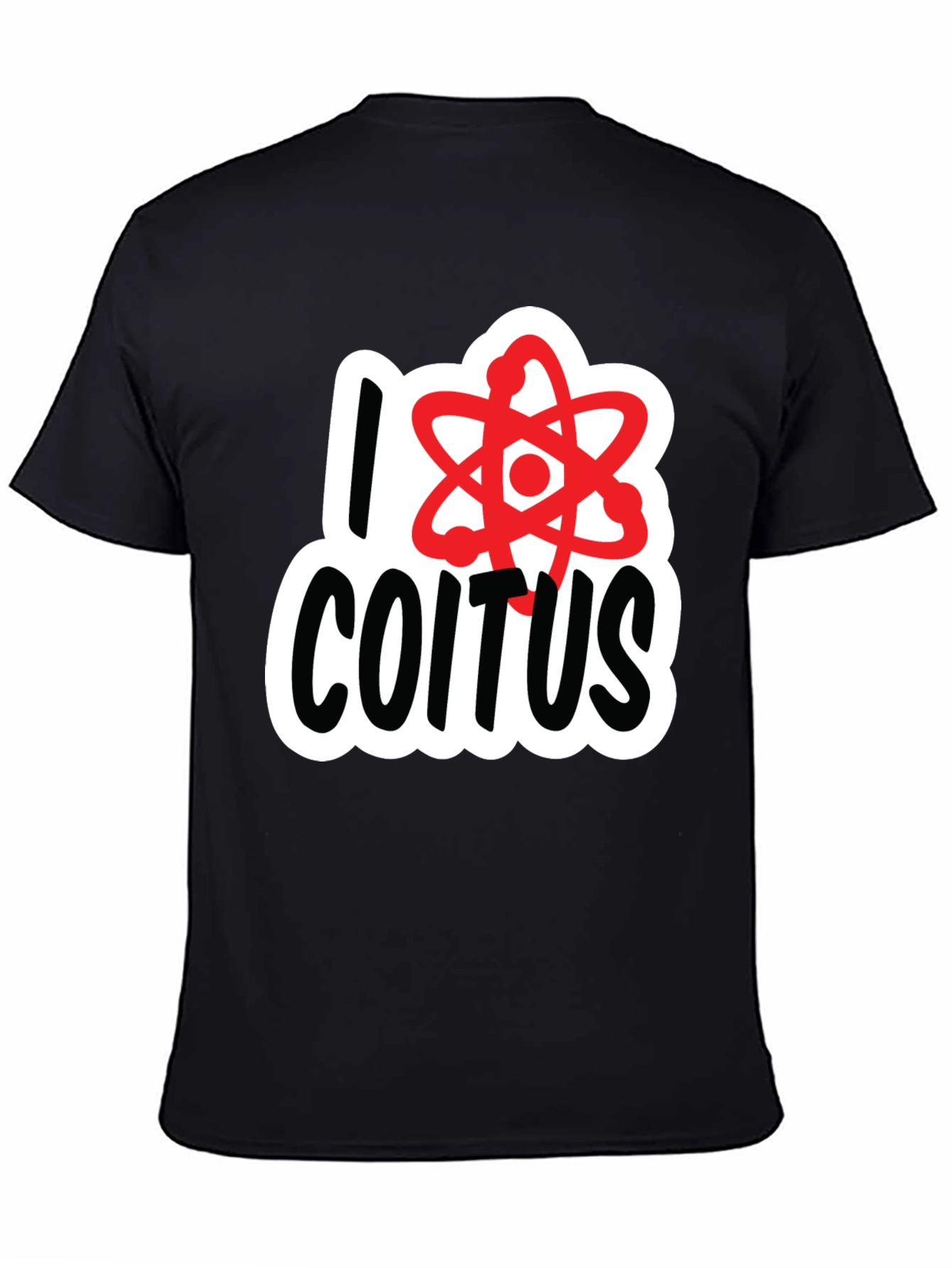 Black I Love Coitus Science T-Shirt - Black view 4