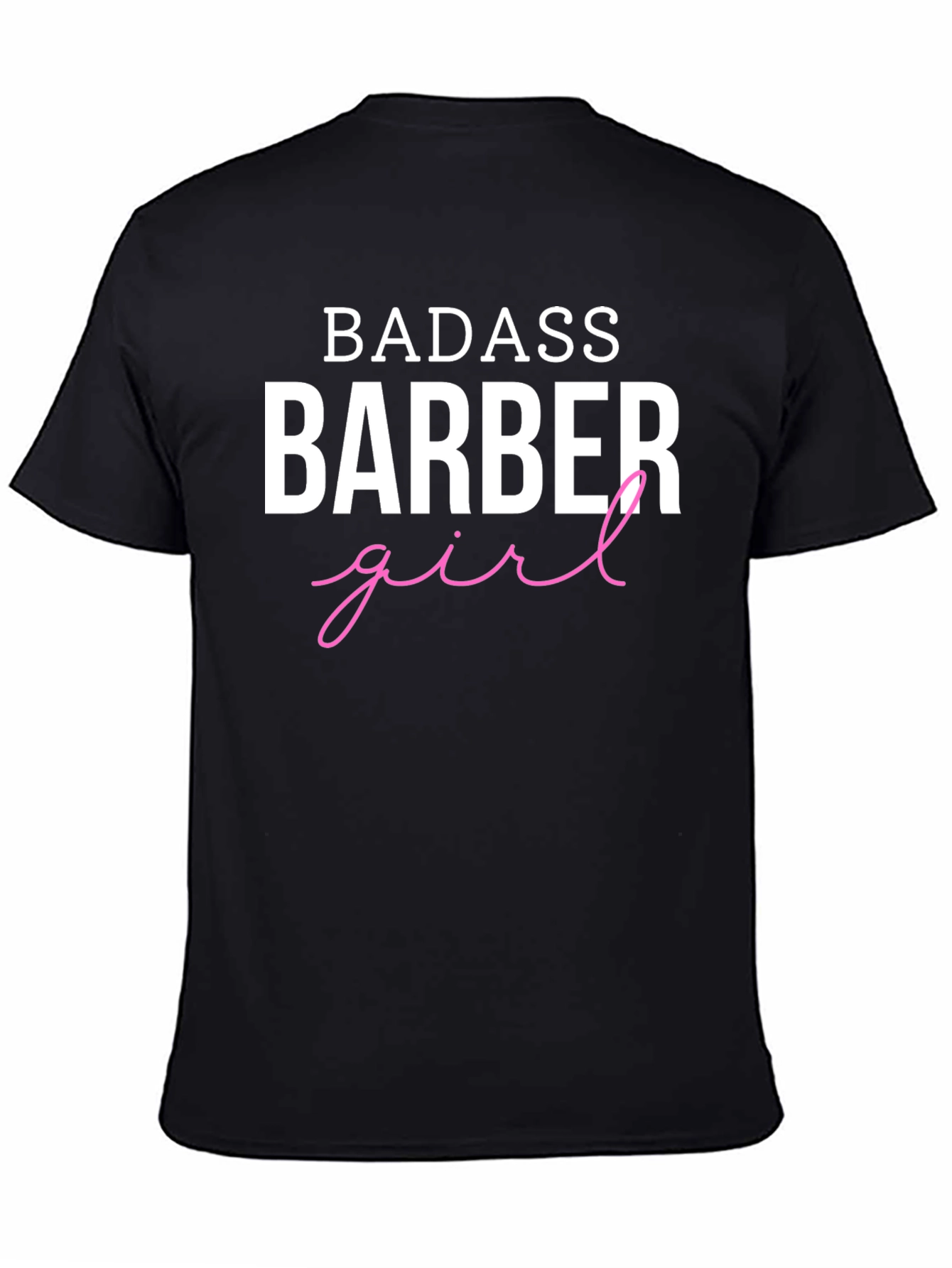 Black Badass Barber Girl Graphic Tee view 4