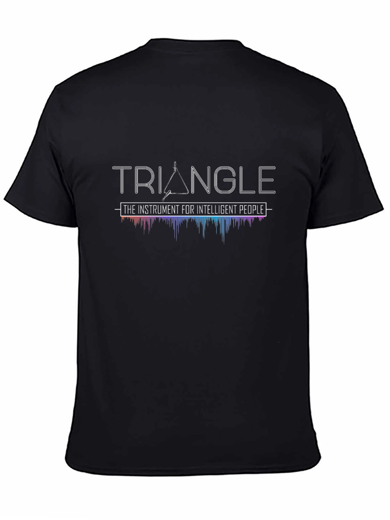 Black Triangle Instrument Graphic Tee - Intelligent Music Lover Shirt view 4