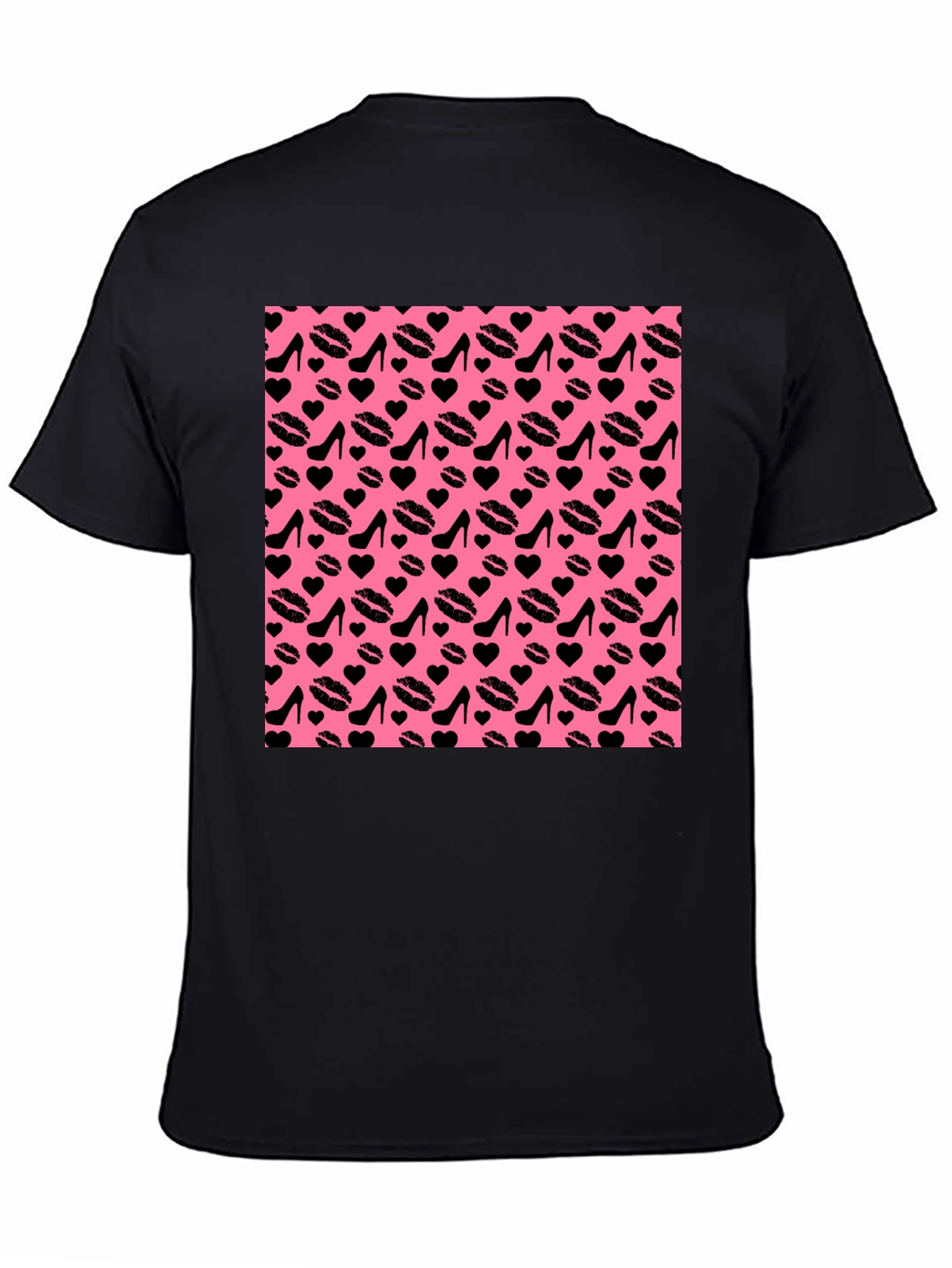 Black Fun Patterned T-Shirt view 4