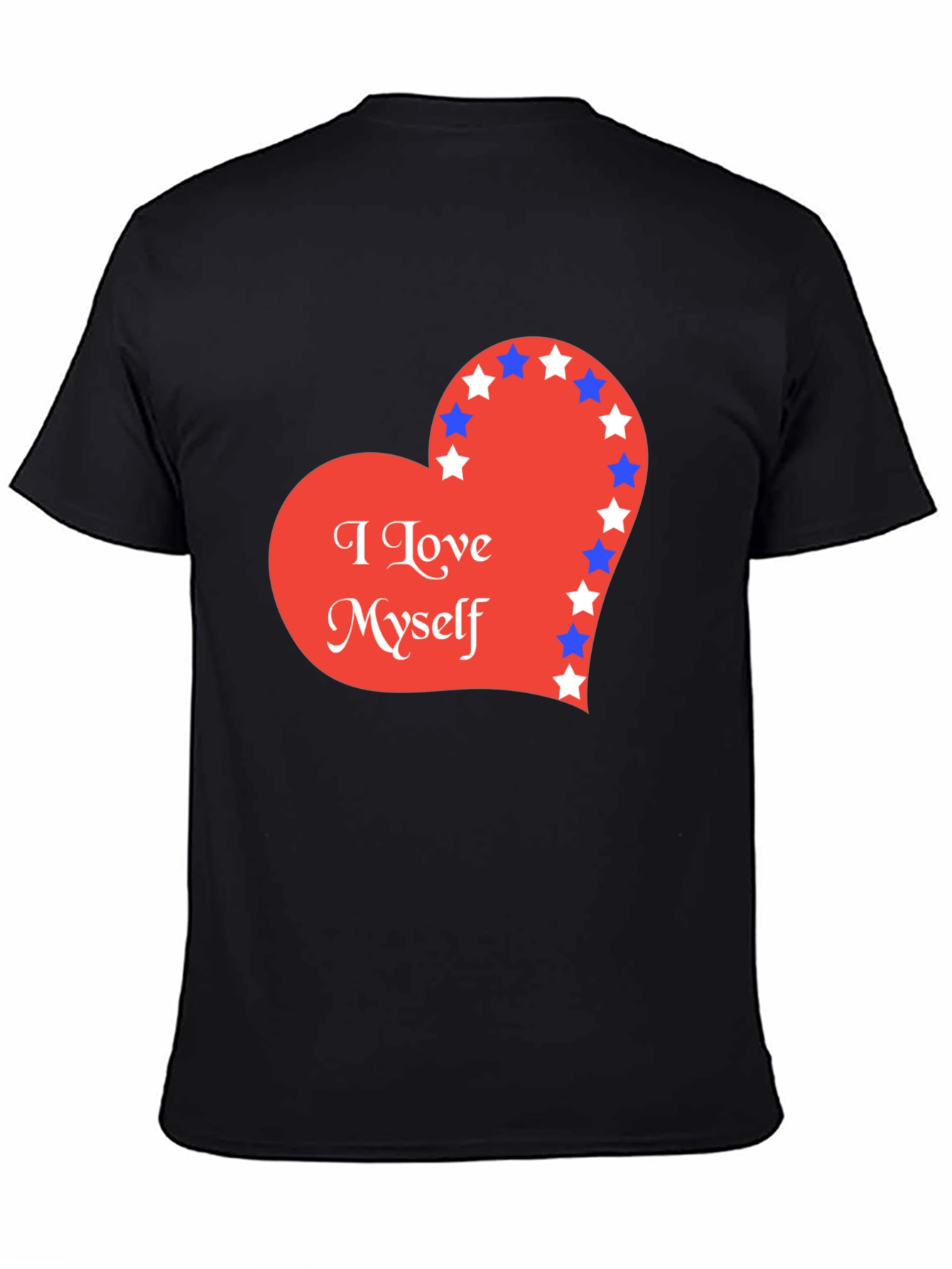 Black I Love Myself Heart Graphic Tee view 4