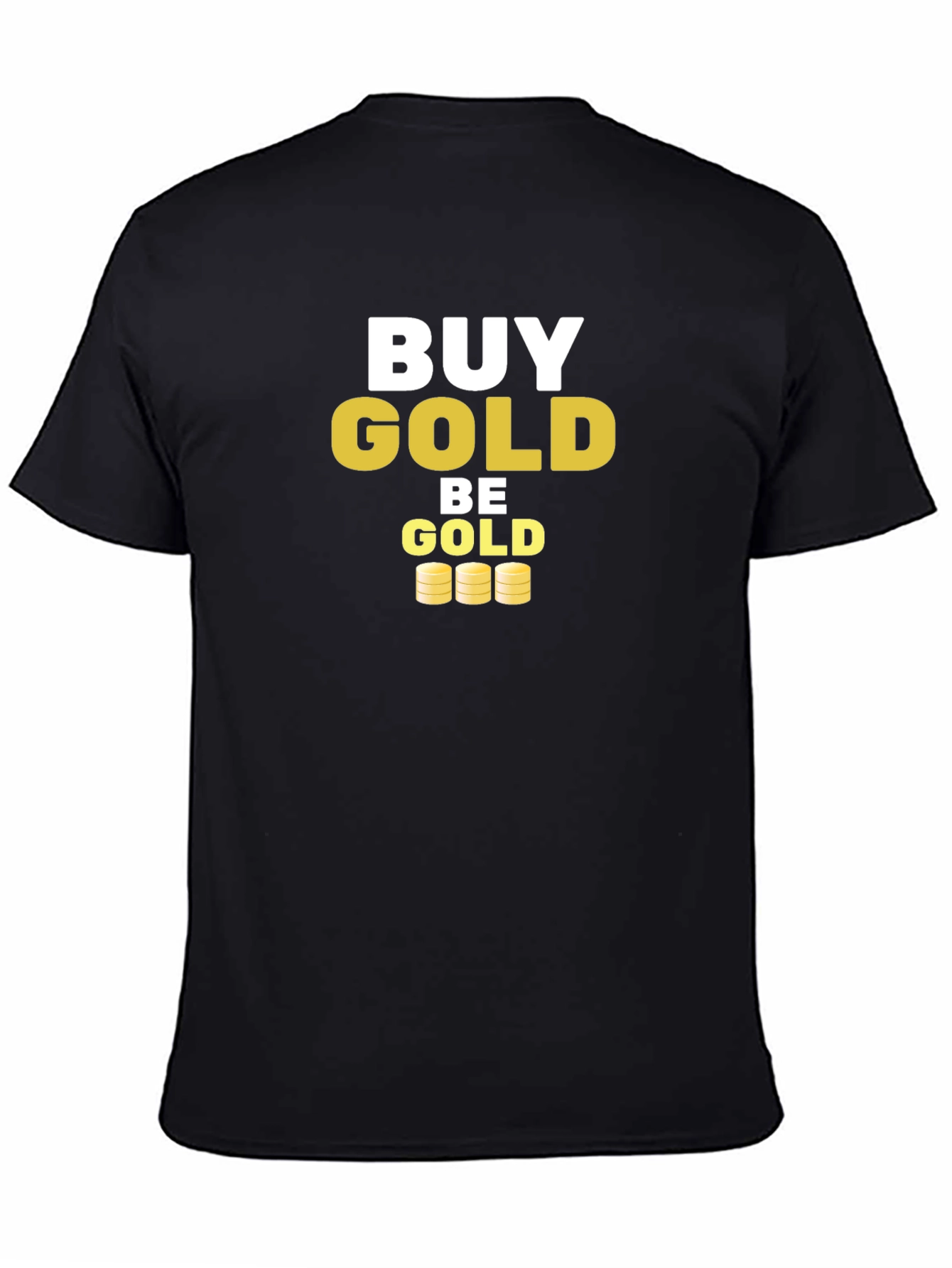 Black Buy Gold Be Gold Graphic Tee view 4