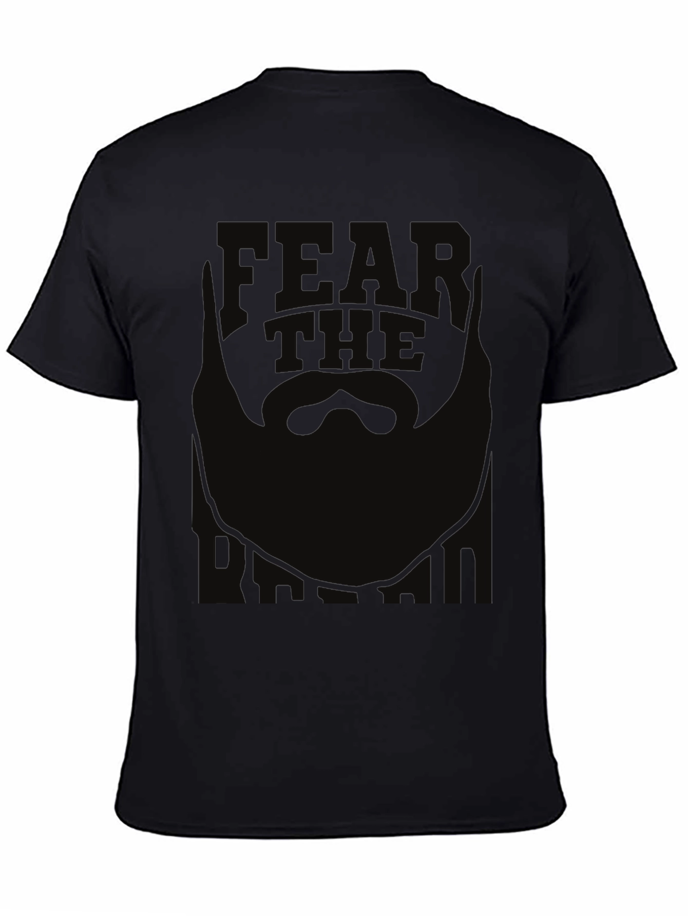 Black Fear The Beard Graphic Tee - Black view 4
