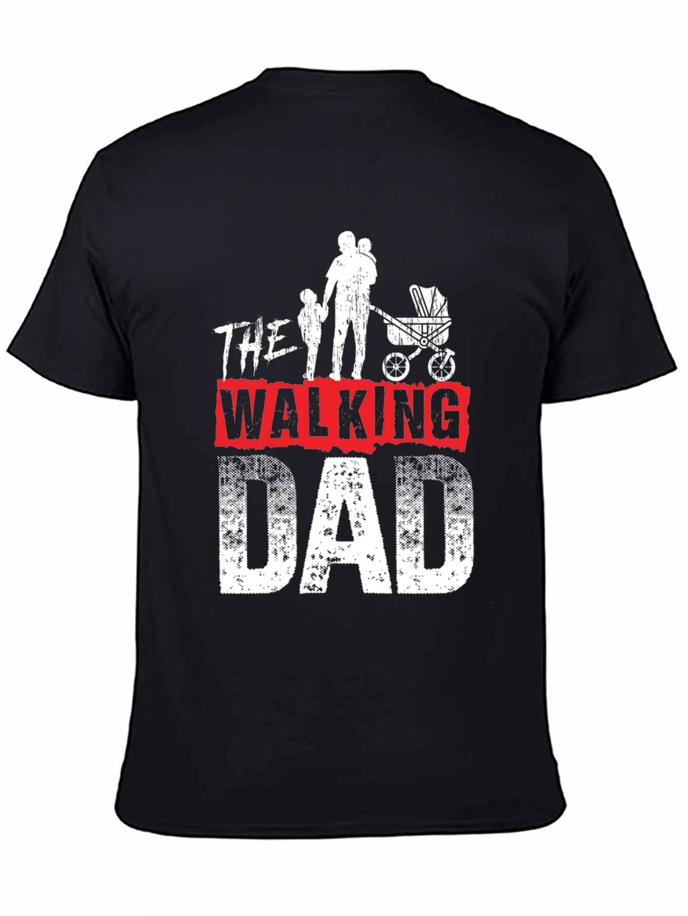 Black The Walking Dad Graphic T-Shirt - Father's Day Gift view 4