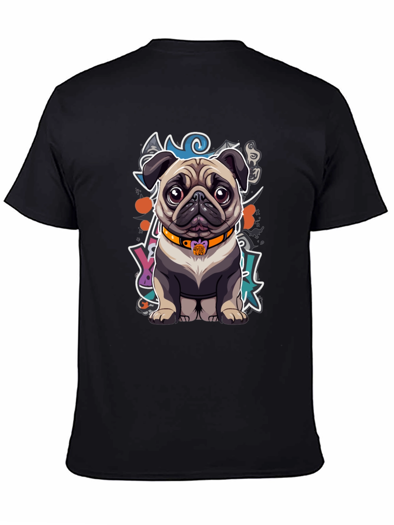 Black Pug Graphic T-Shirt view 4