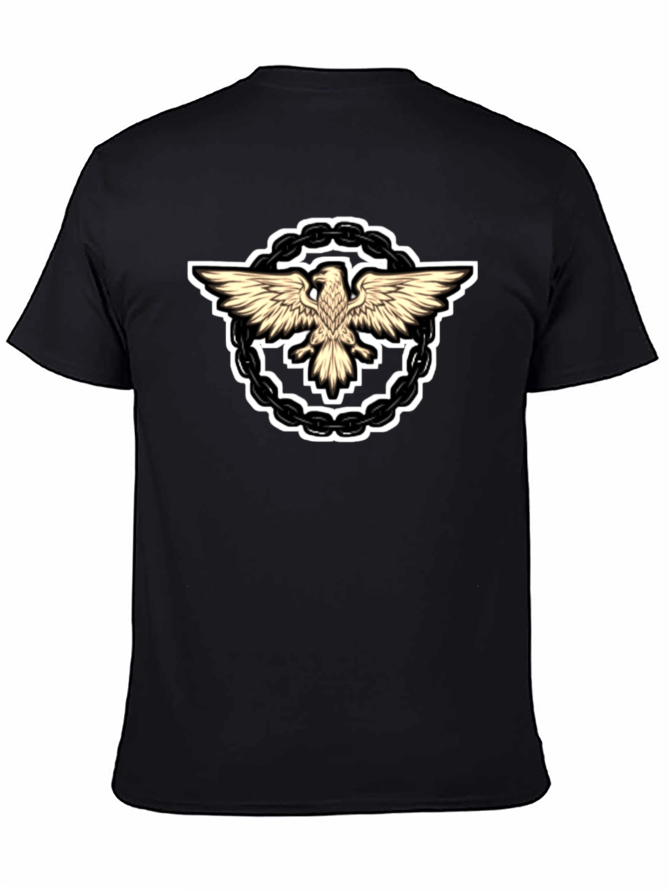 Black Eagle Chain Graphic T-Shirt - Black view 4