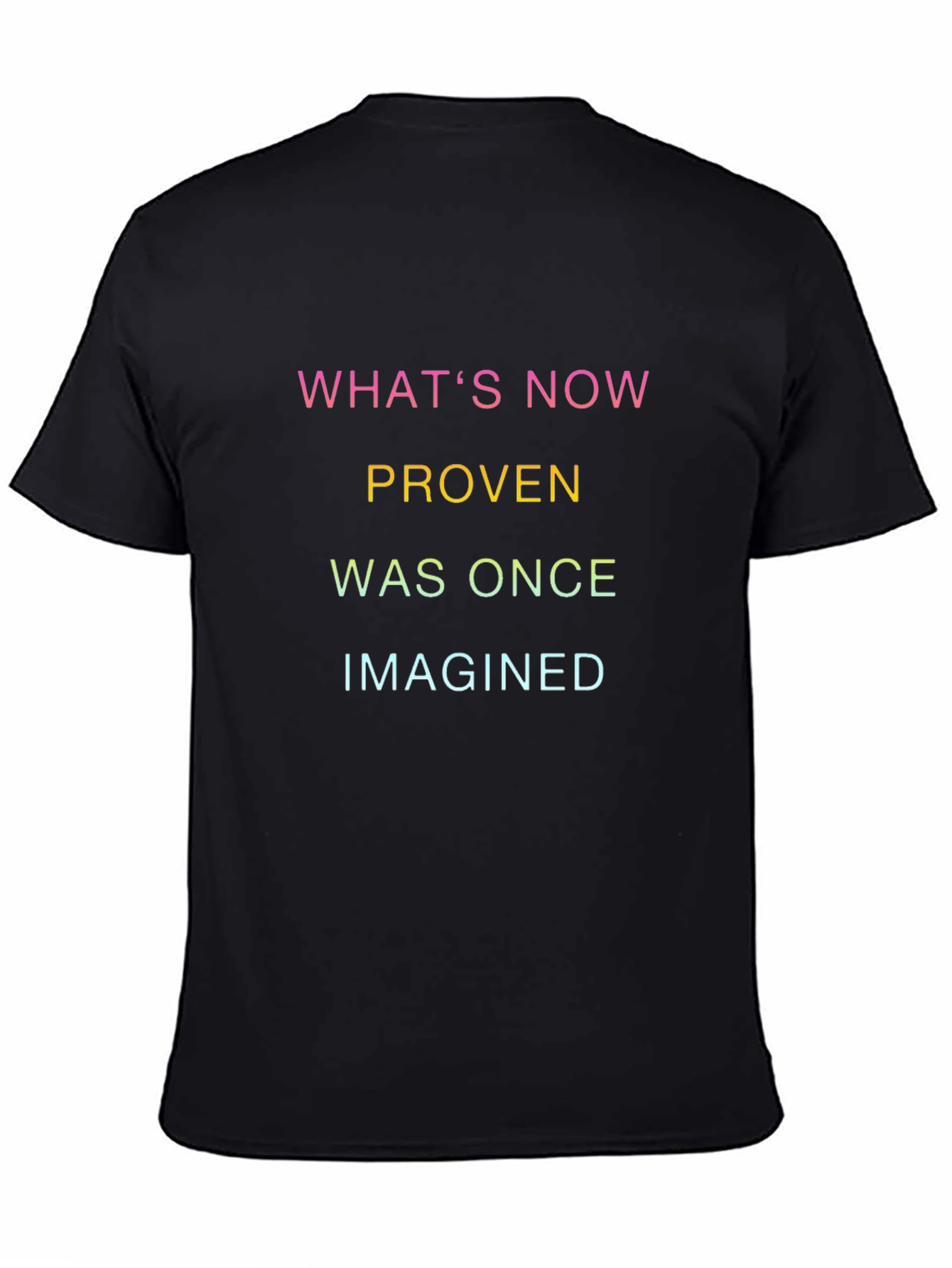 Black Inspirational Graphic Tee: "What's Now Proven" view 4