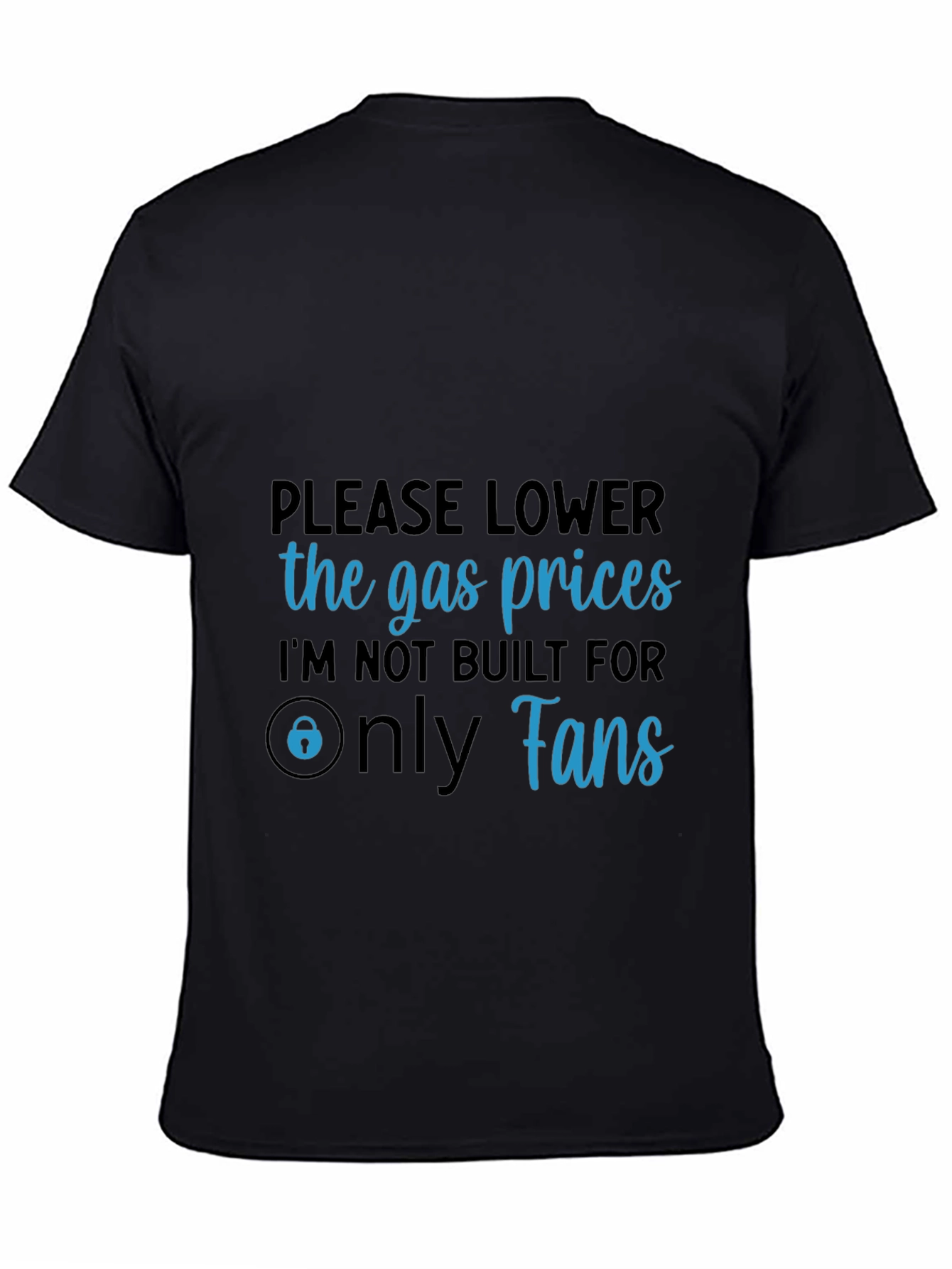 Black Funny Gas Price T-Shirt: Only Fans view 4