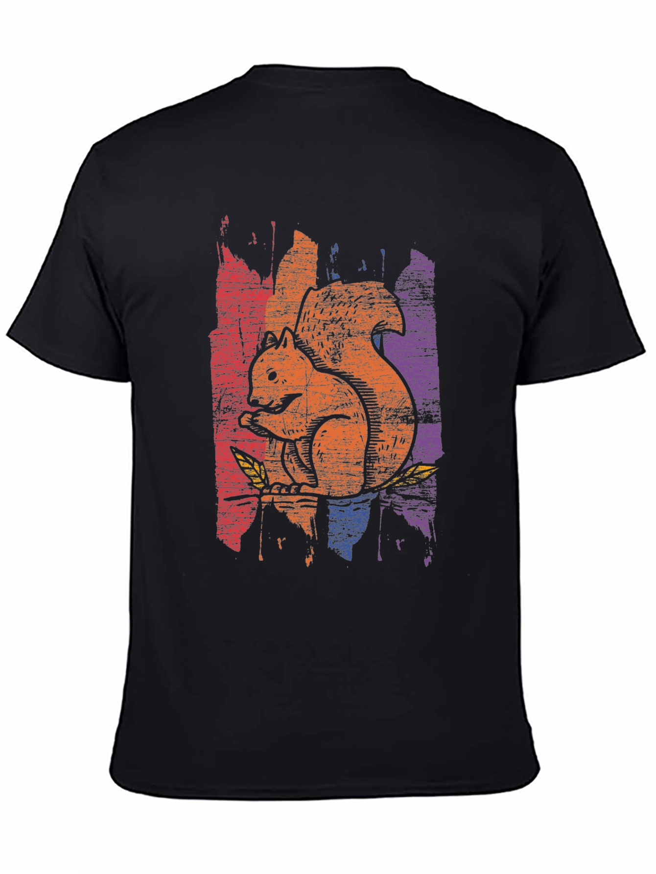 Black Squirrel Graphic Tee - Distressed Print view 4