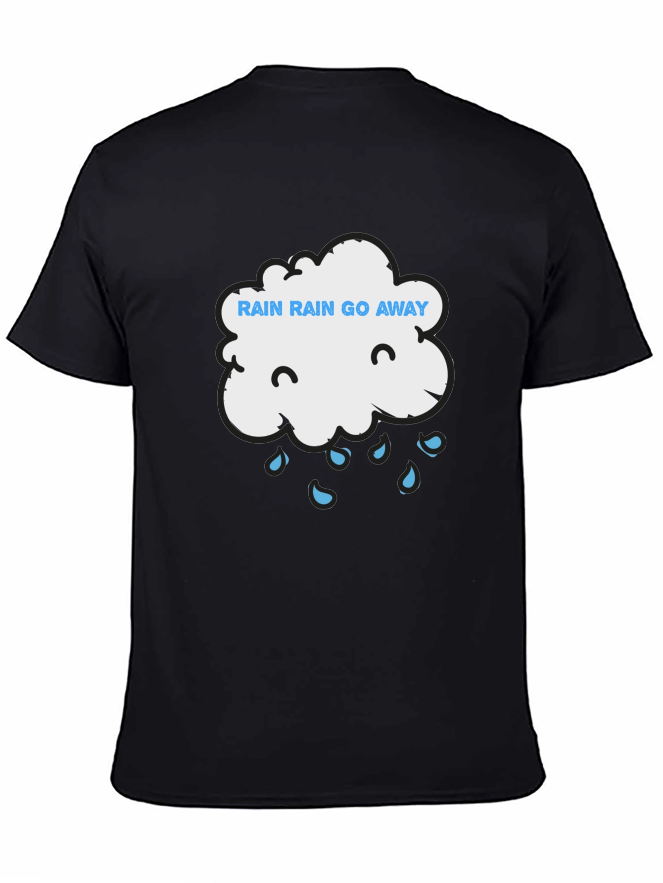 Black Rain Rain Go Away Graphic Tee - Unisex view 4