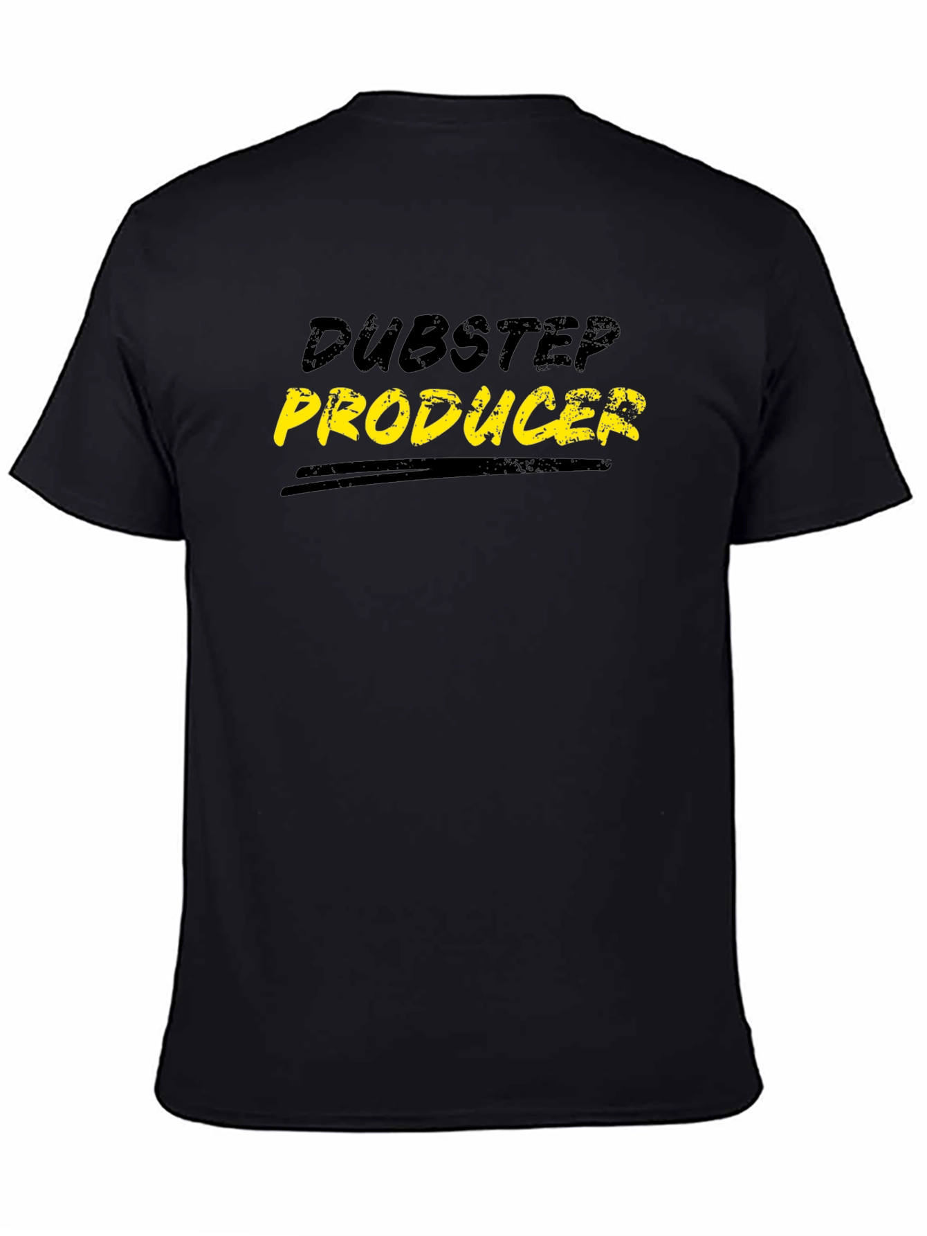 Black Dubstep Producer Black Cotton T-Shirt view 4