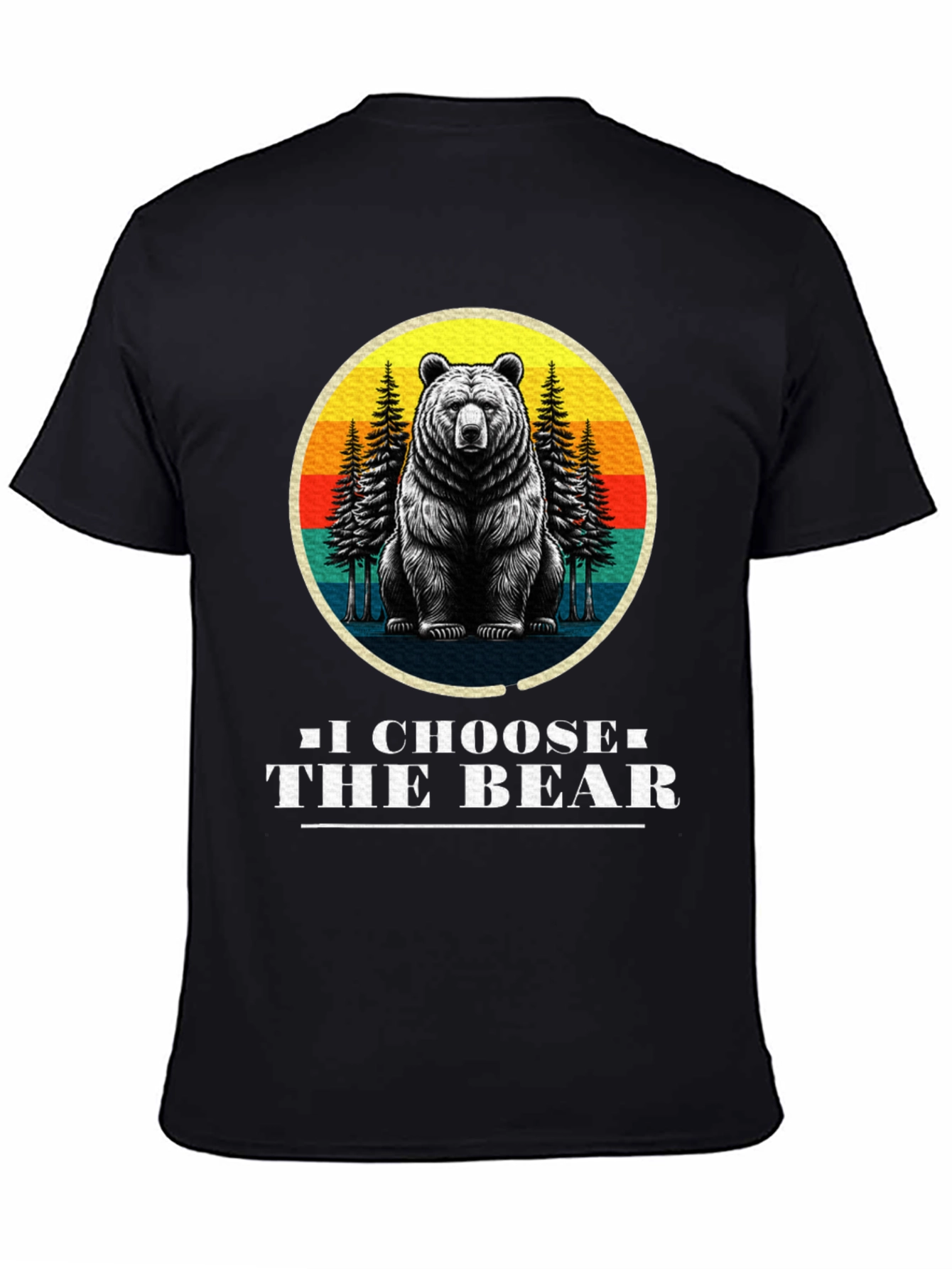 Black I Choose the Bear Graphic Tee view 4