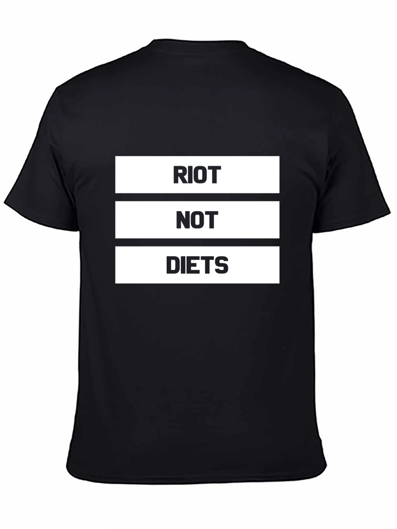 Black Riot Not Diets Graphic Tee - Bold Statement Shirt view 4