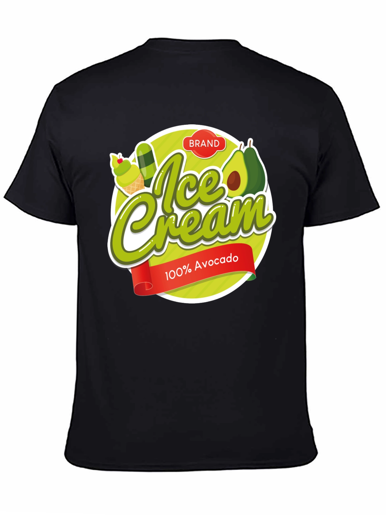 Black Avocado Ice Cream Graphic Tee view 4