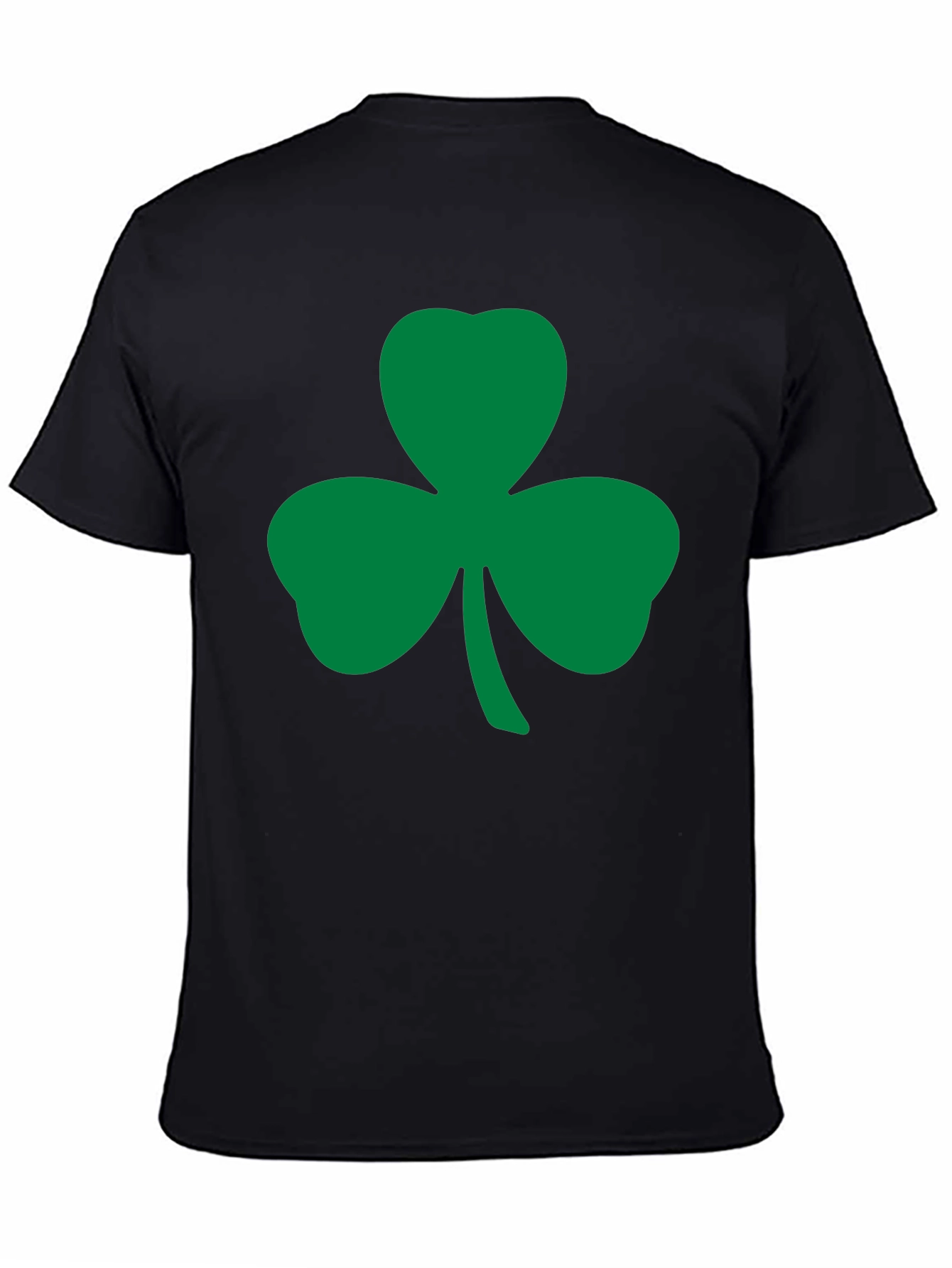 Black Shamrock T-Shirt - St. Patrick's Day Lucky Tee view 4
