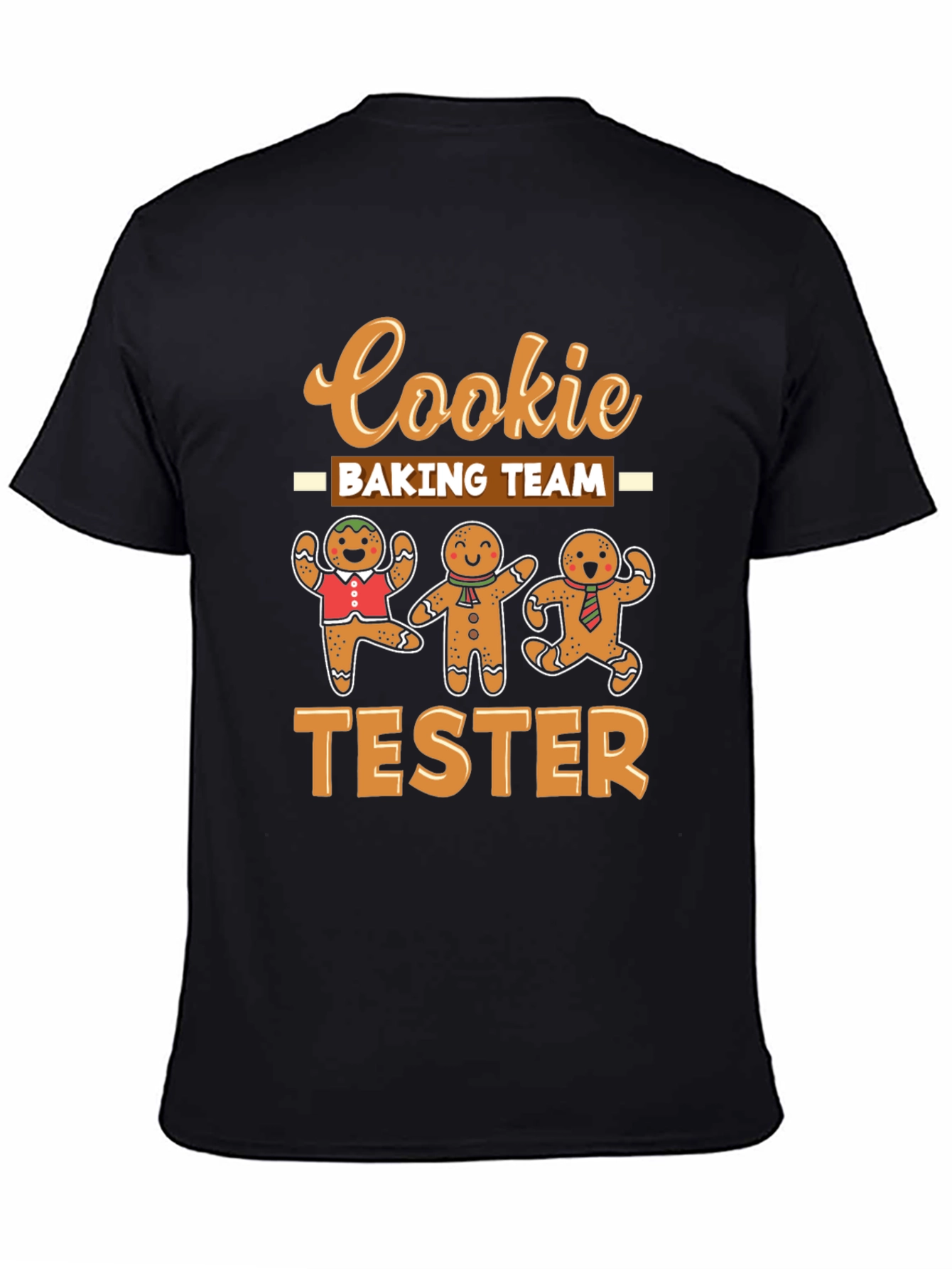 Black Cookie Baking Team Tester Graphic T-Shirt view 4