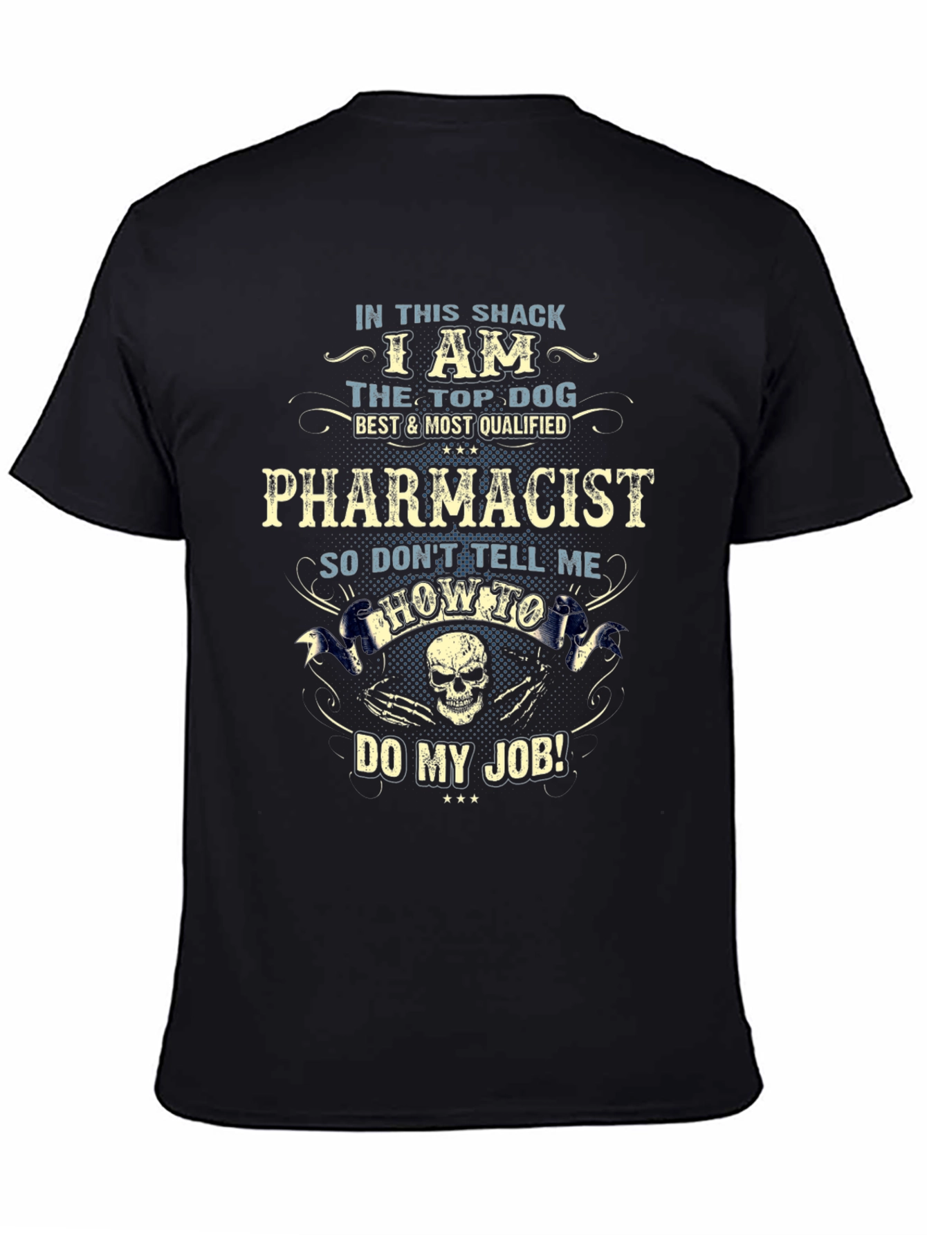Black Pharmacist Top Dog T-Shirt view 4