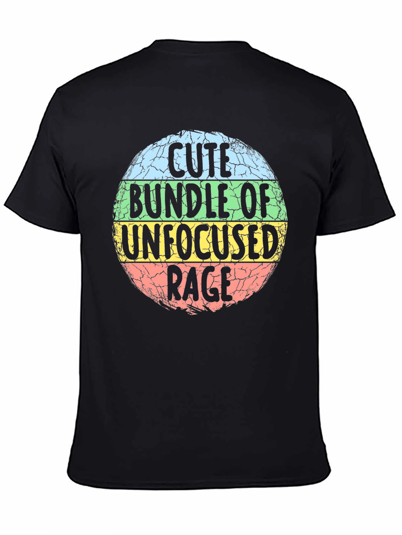 Black Cute Bundle of Unfocused Rage Graphic T-Shirt view 4